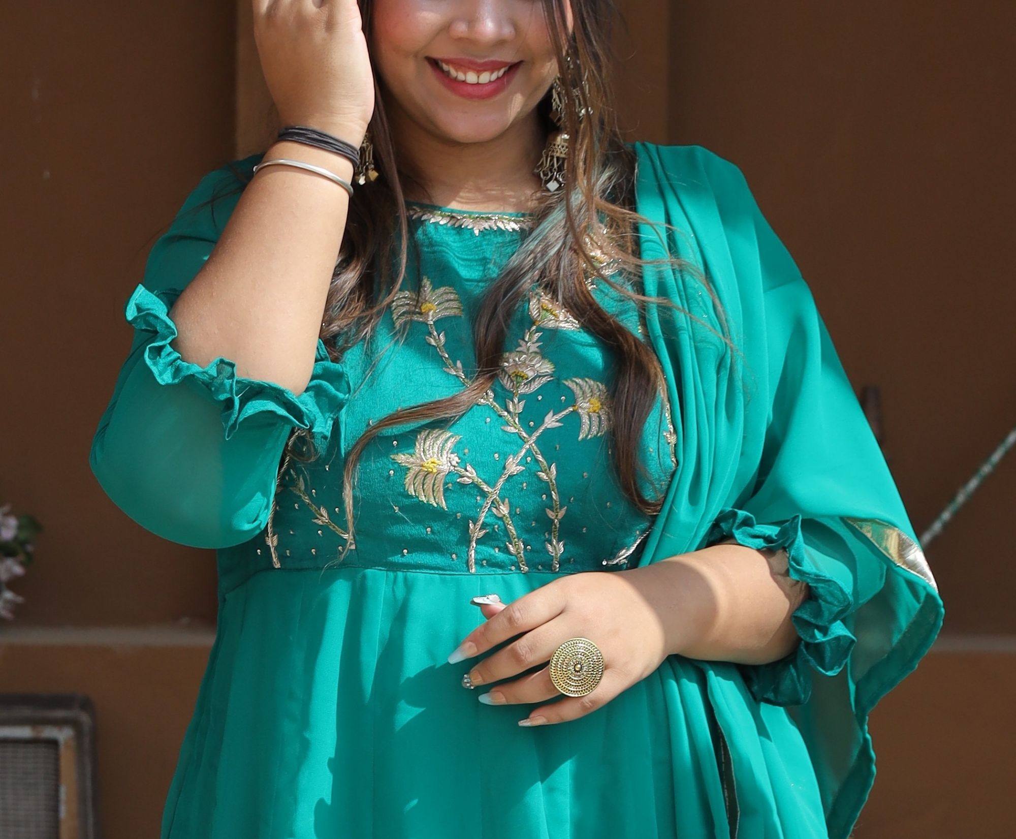 Falak Handwork Anarkali Set