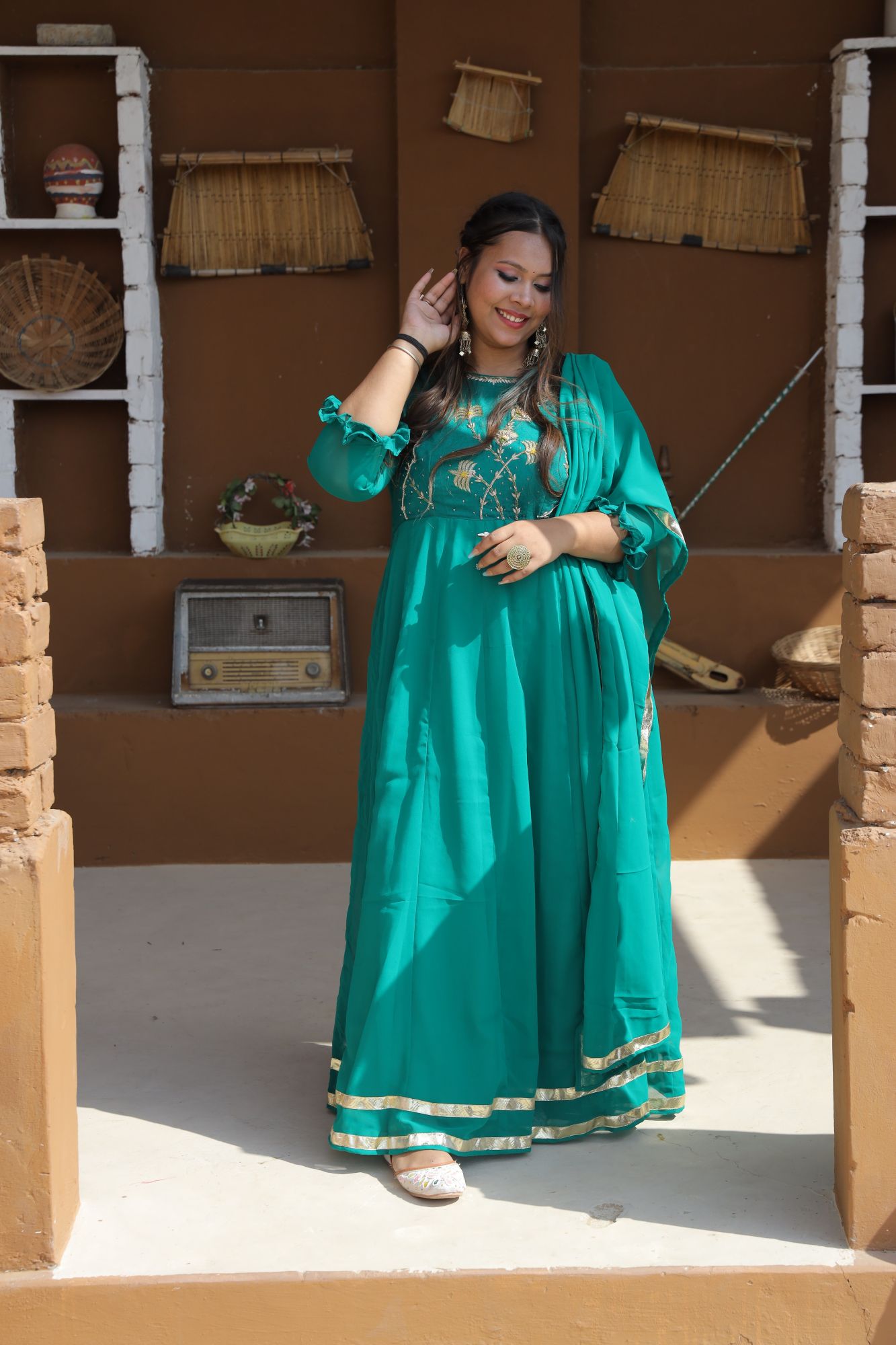 Falak Handwork Anarkali Set
