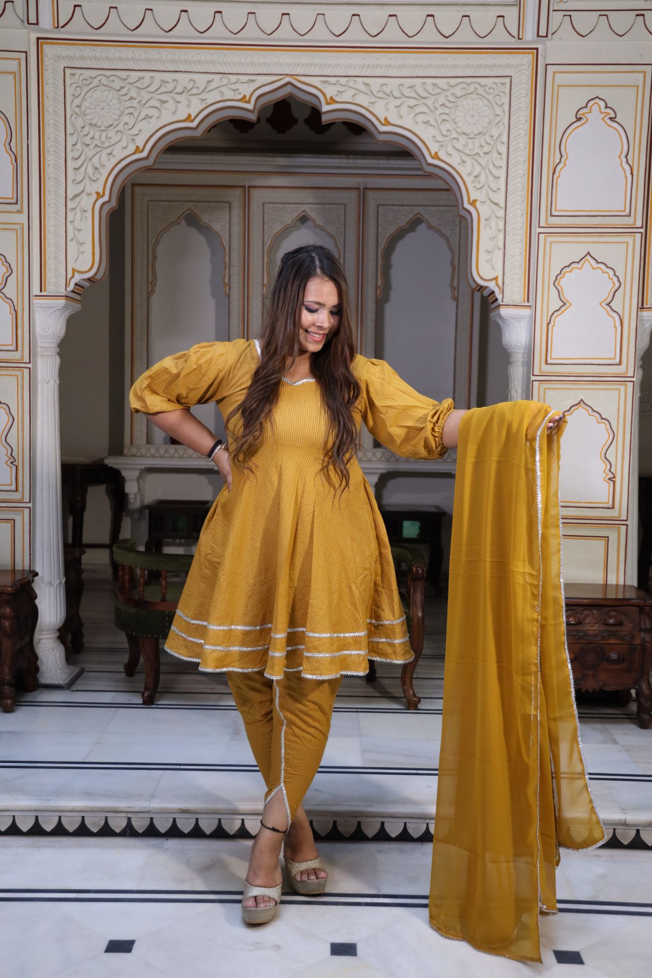 Mustard Yellow kurta set
