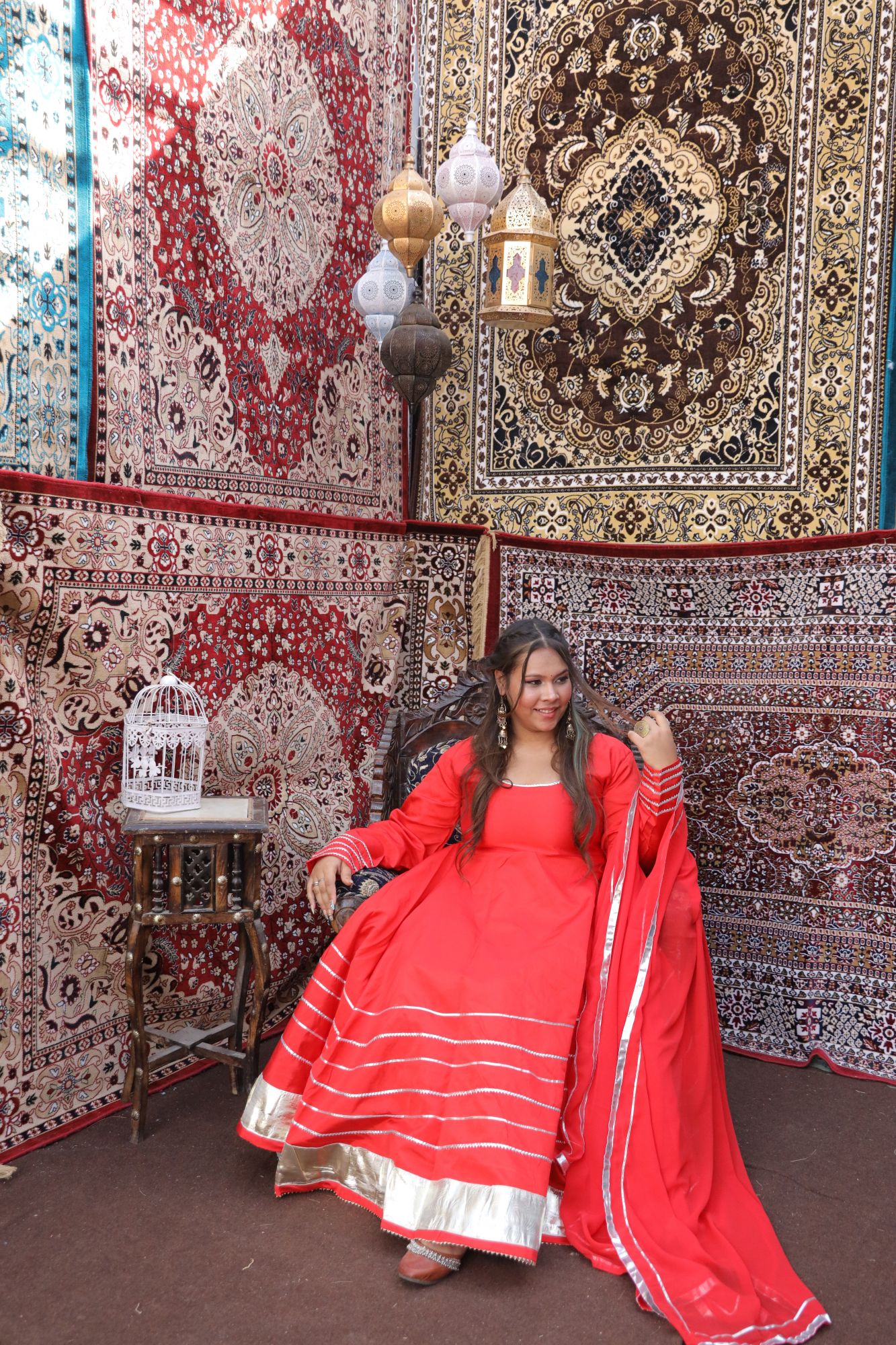 Red Love Anarkali Suit Set