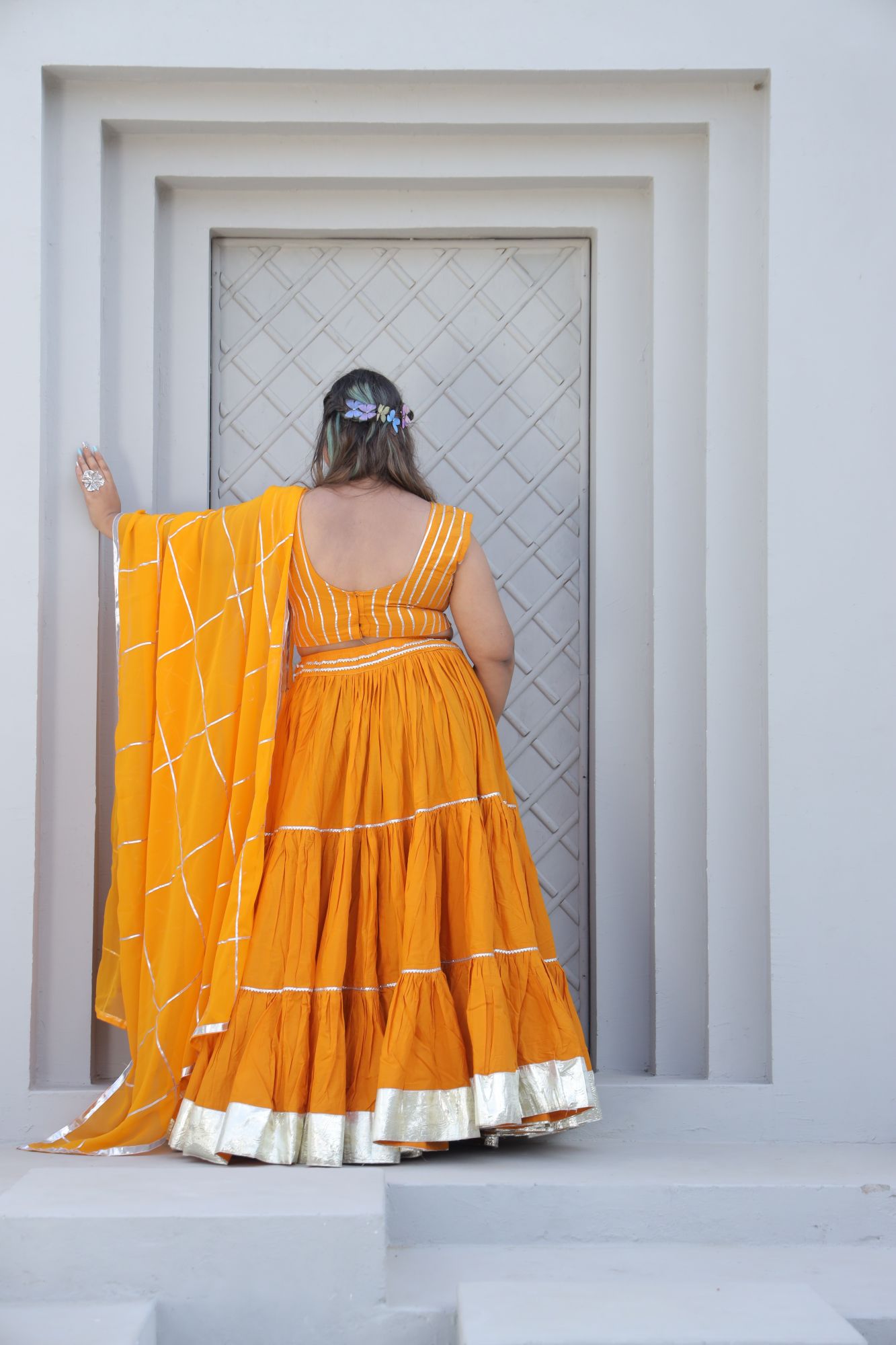 Mustard gota Lehenga Set