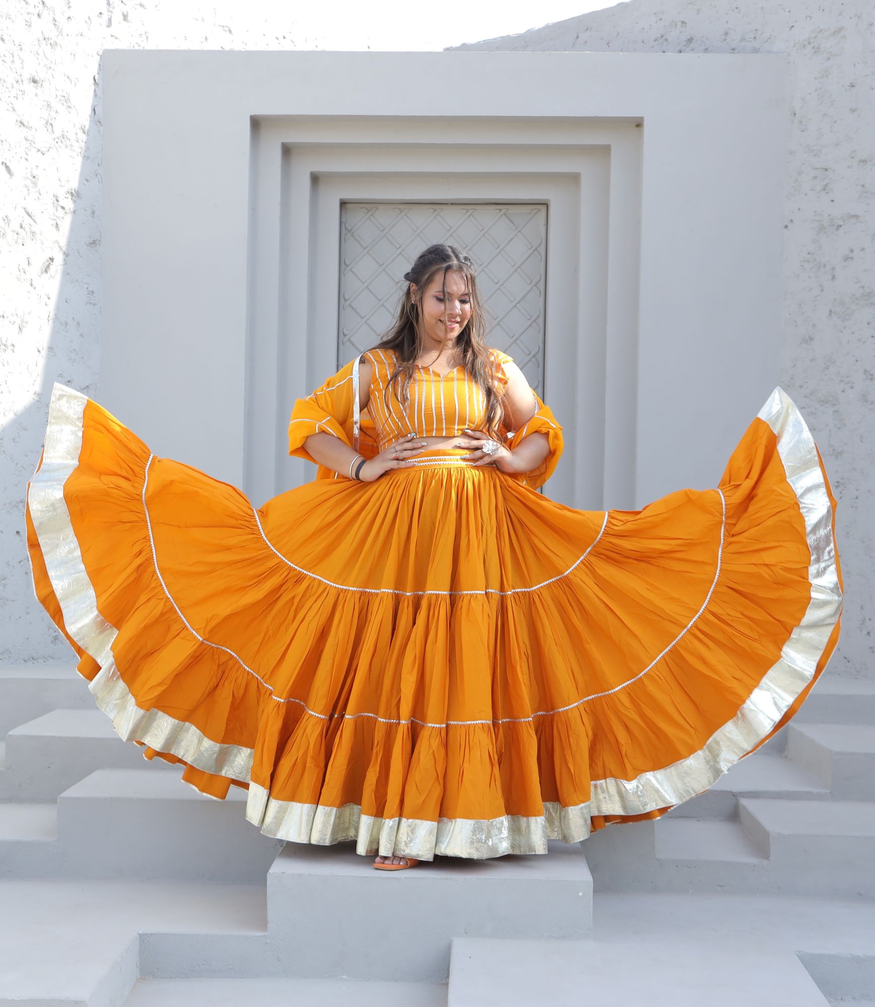 Mustard gota Lehenga Set