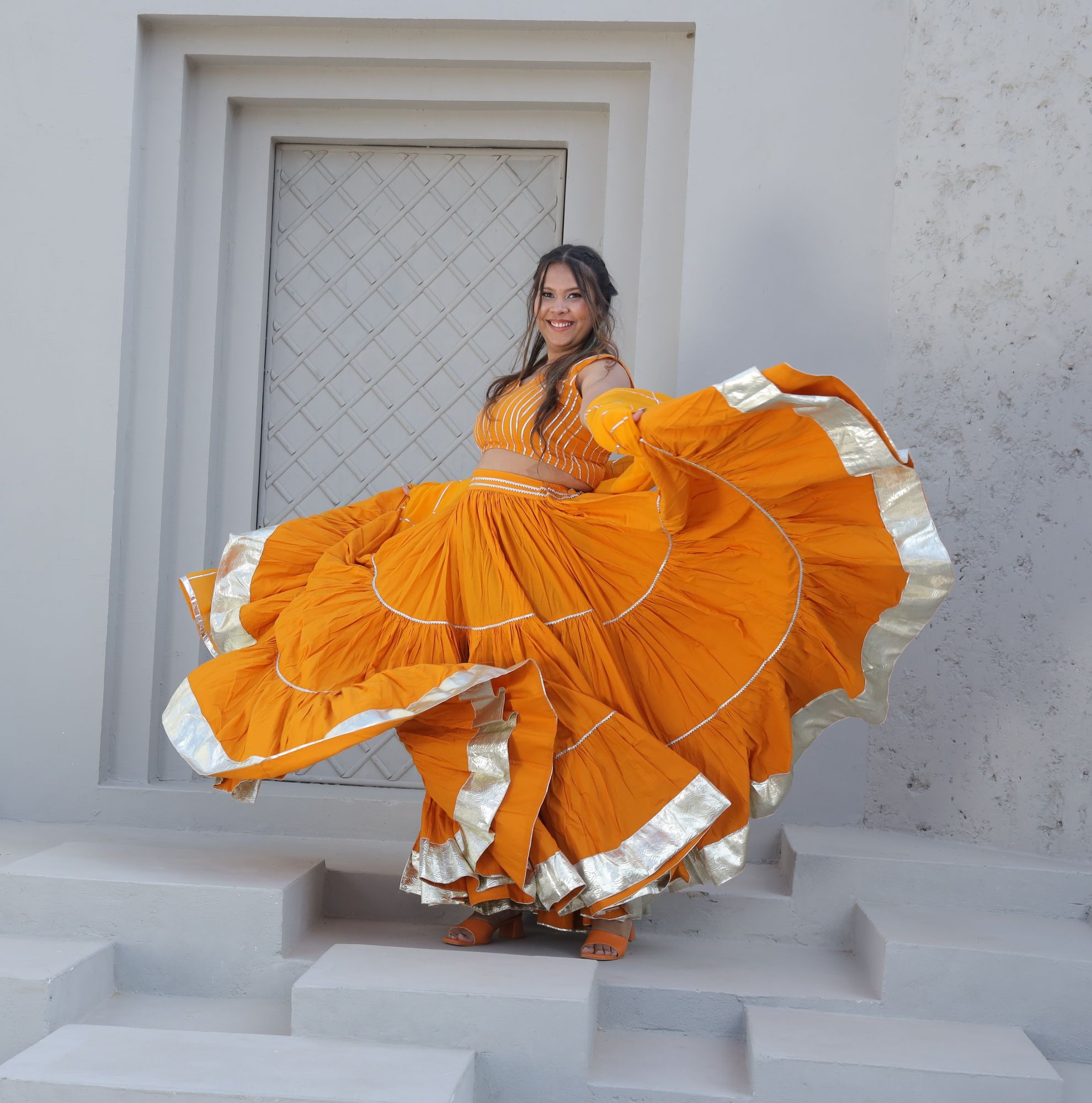 Mustard gota Lehenga Set