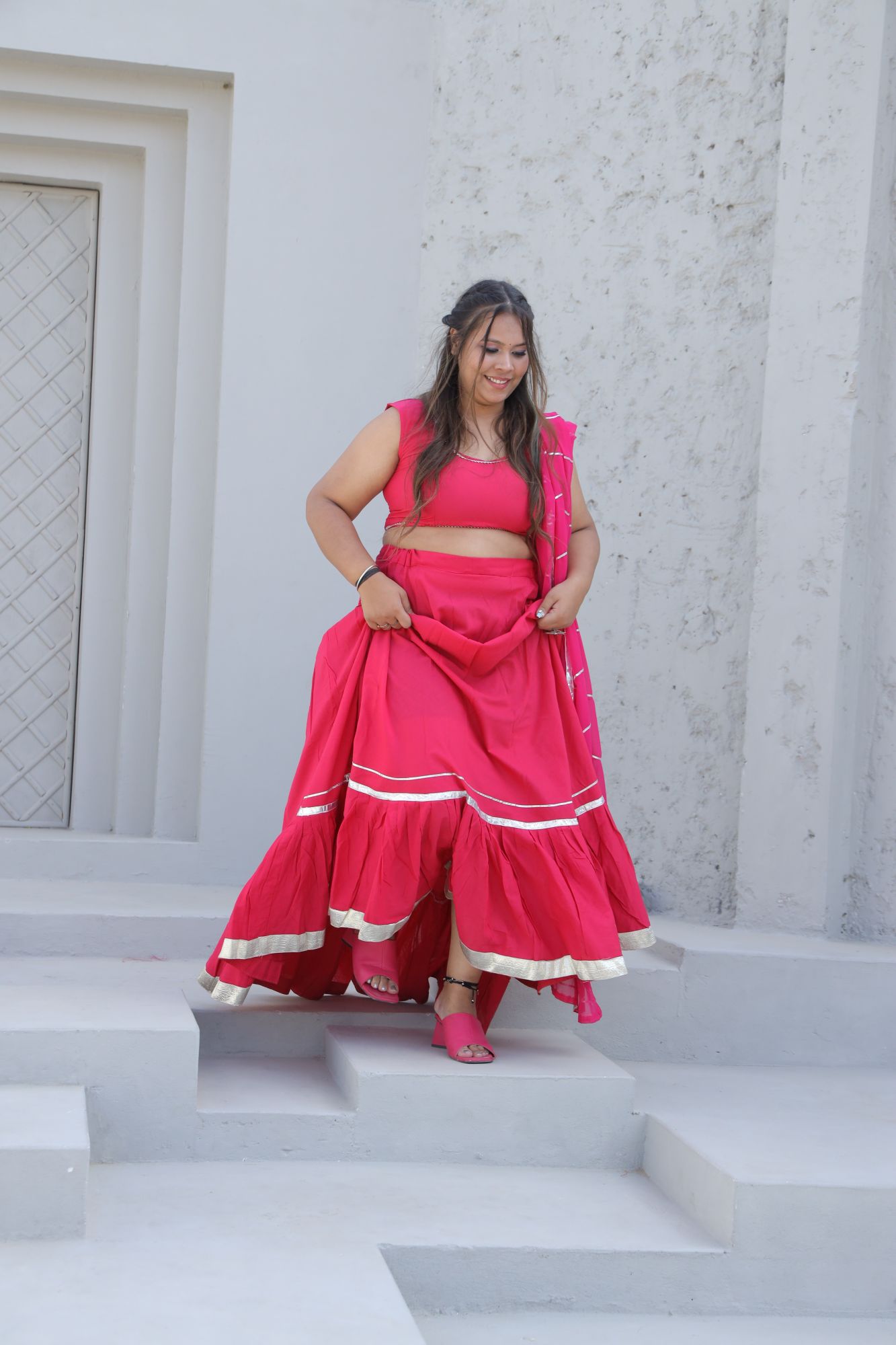 Rani pink lehenga set