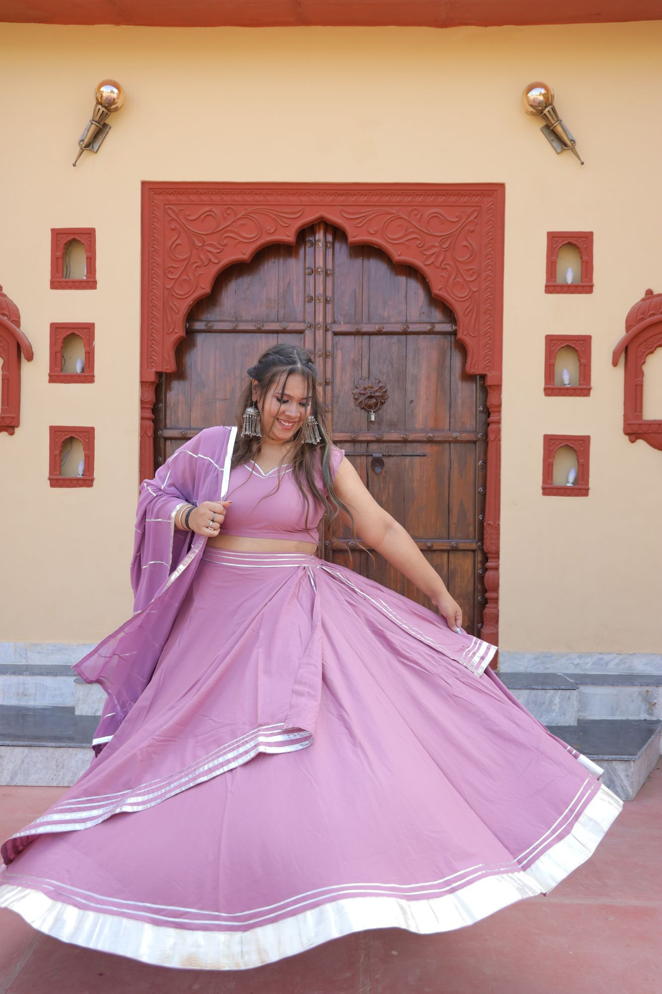 Onion Pink Lehenga Set