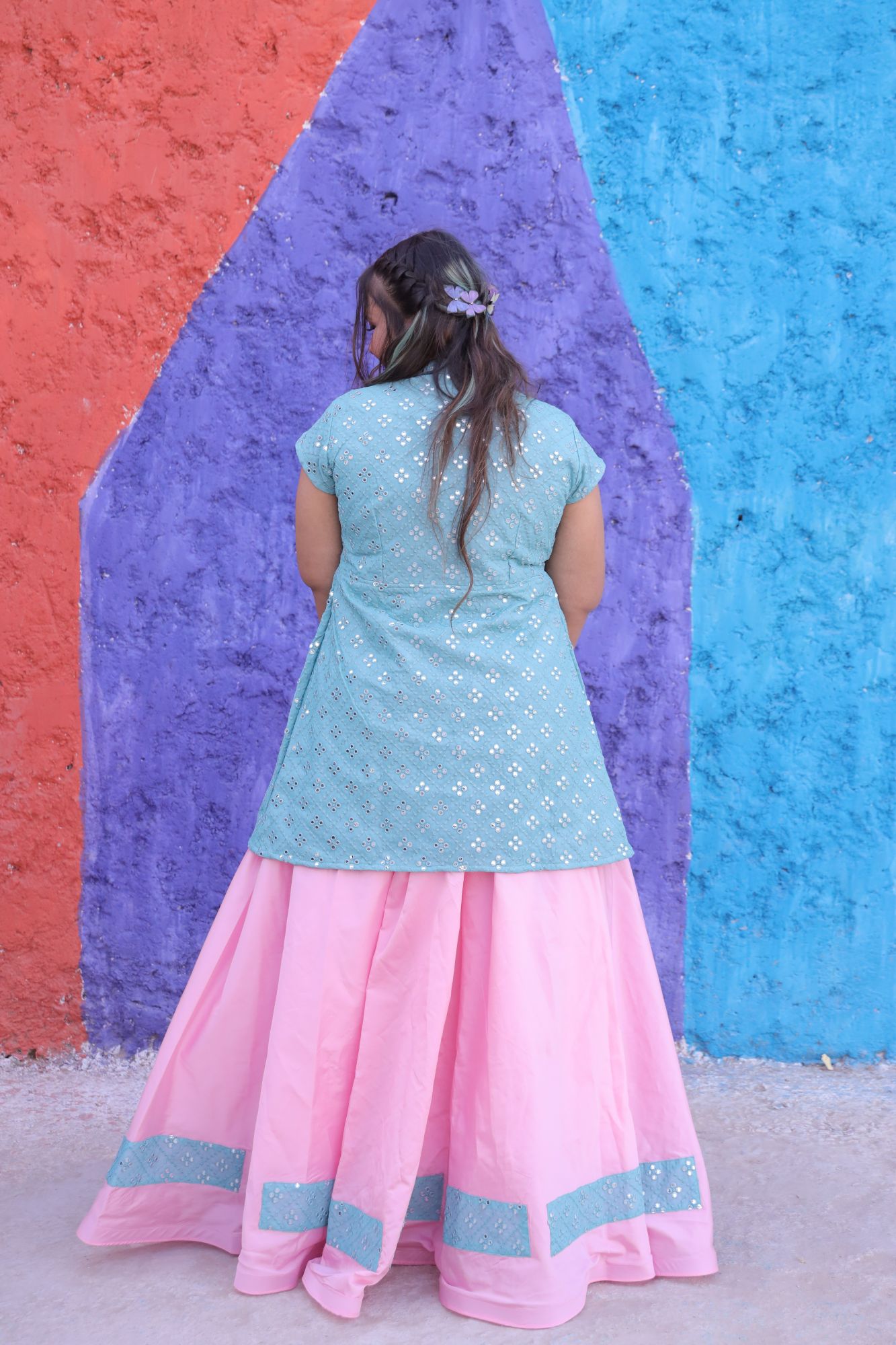 Pretty Pink Silk Dress With Jacket