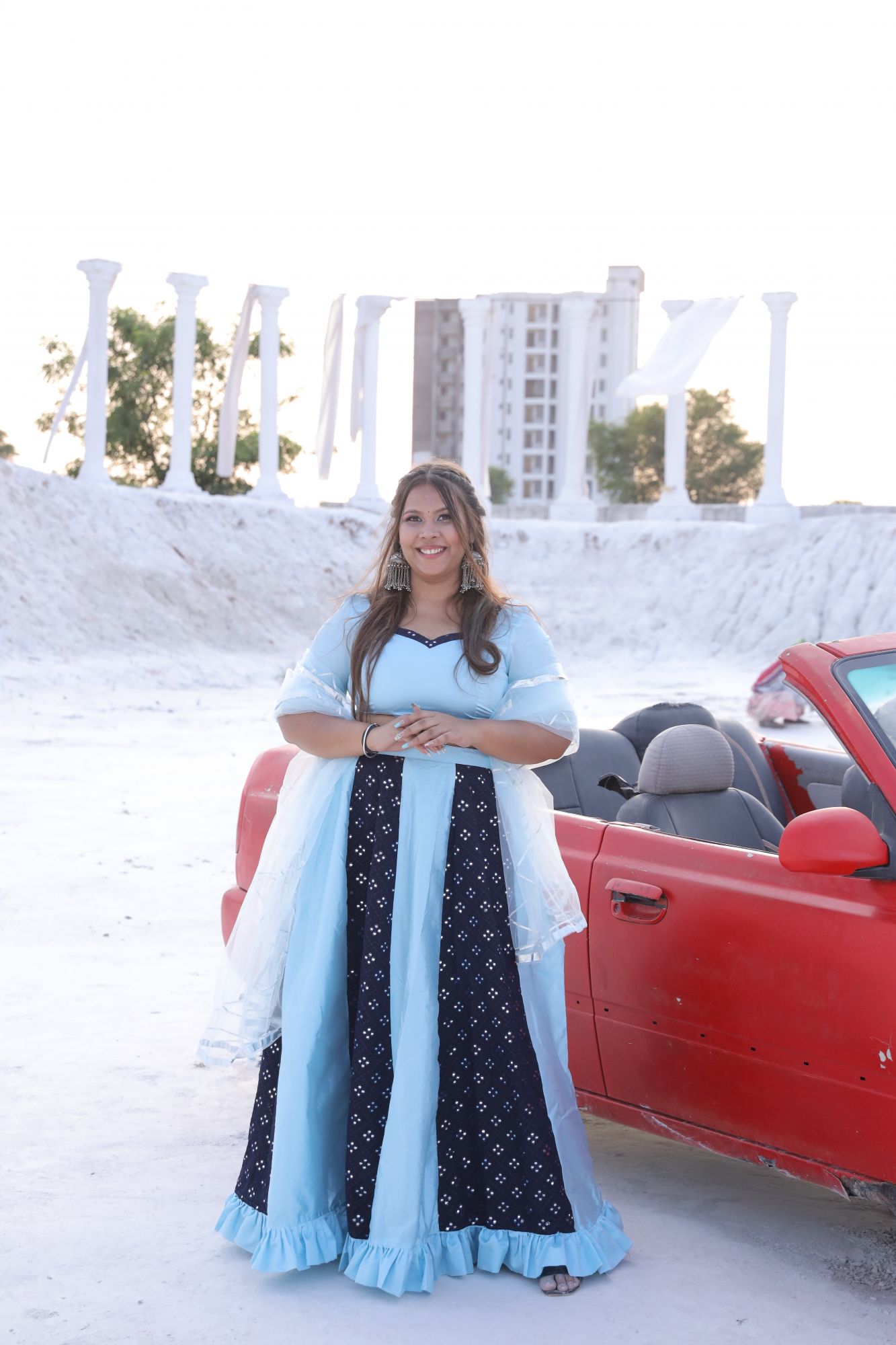 Shades Of Blue Lehenga Set