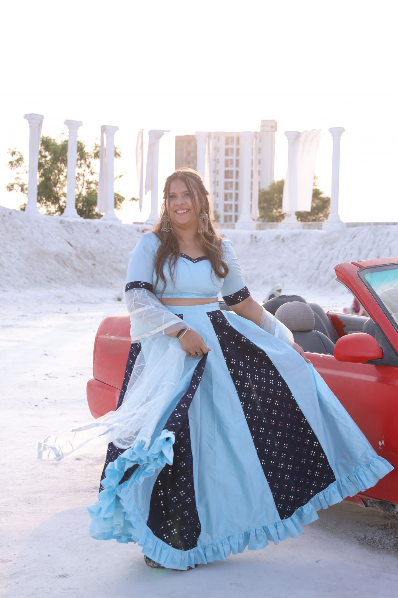 Shades Of Blue Lehenga Set