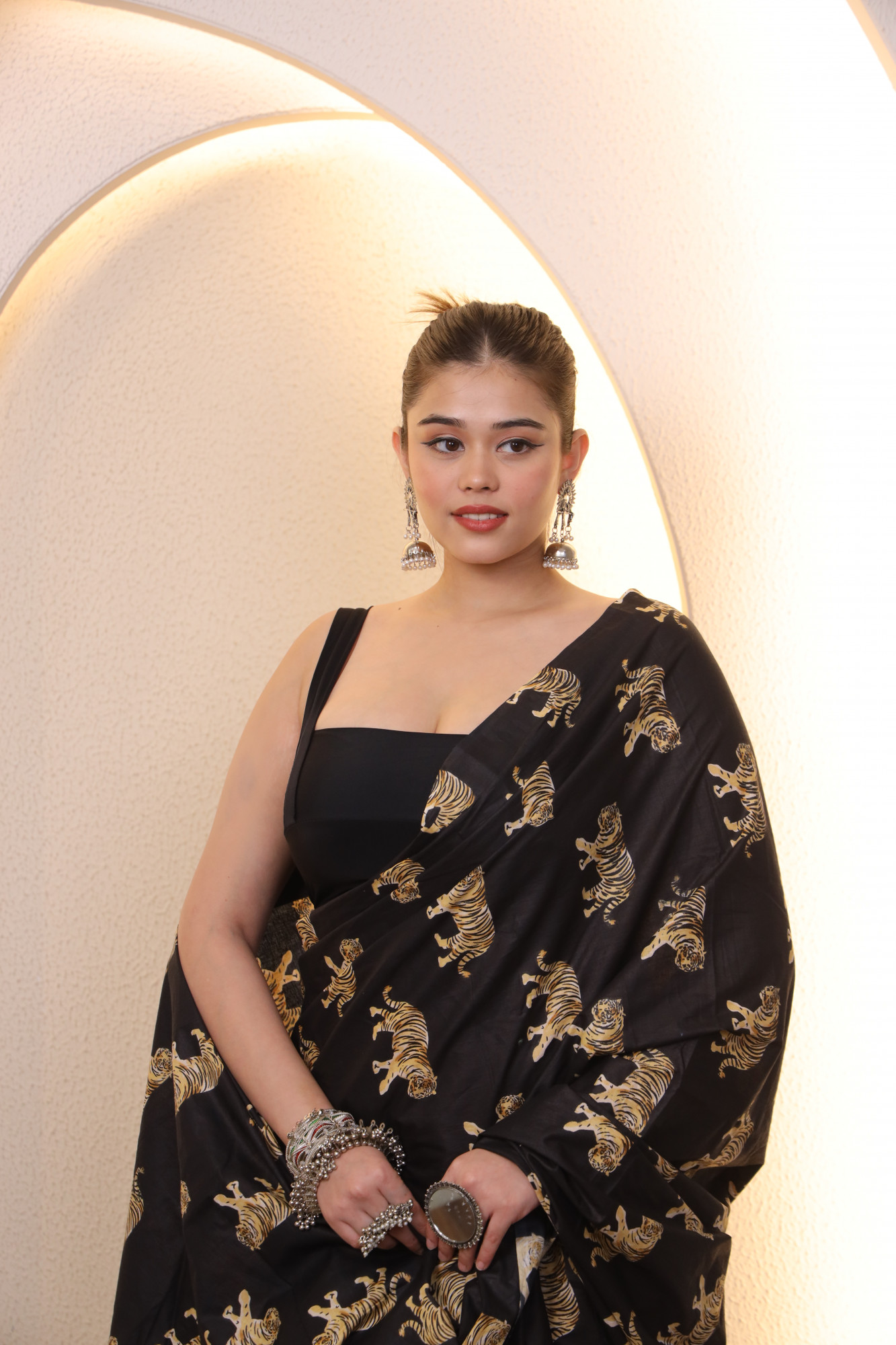 Black Tiger Cotton saree