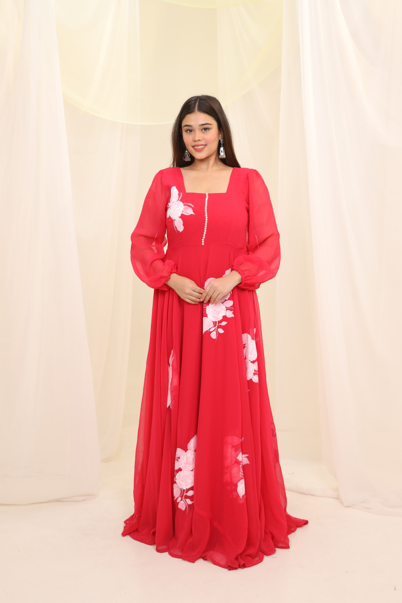 Pink Hand Painted Gown