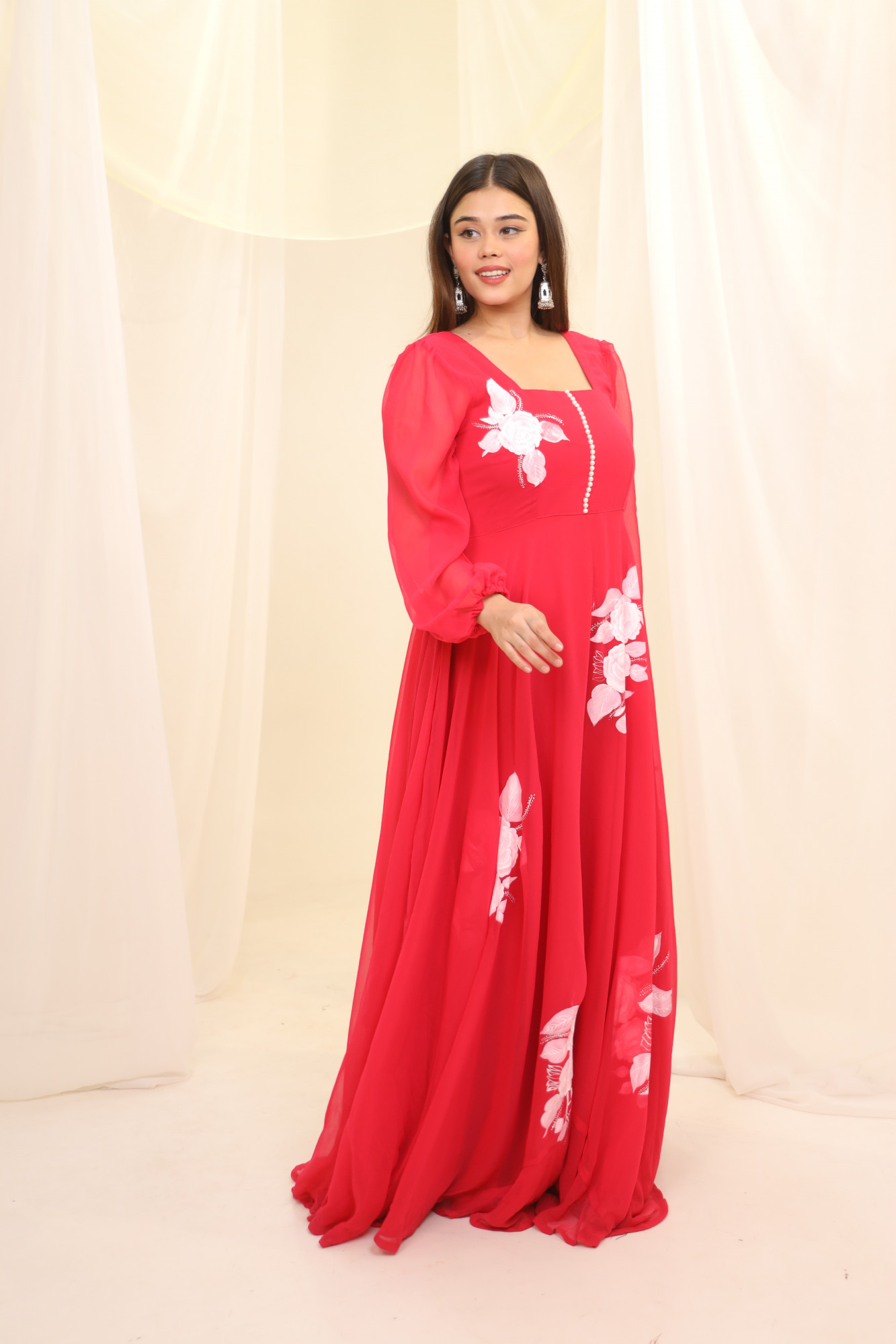 Pink Hand Painted Gown