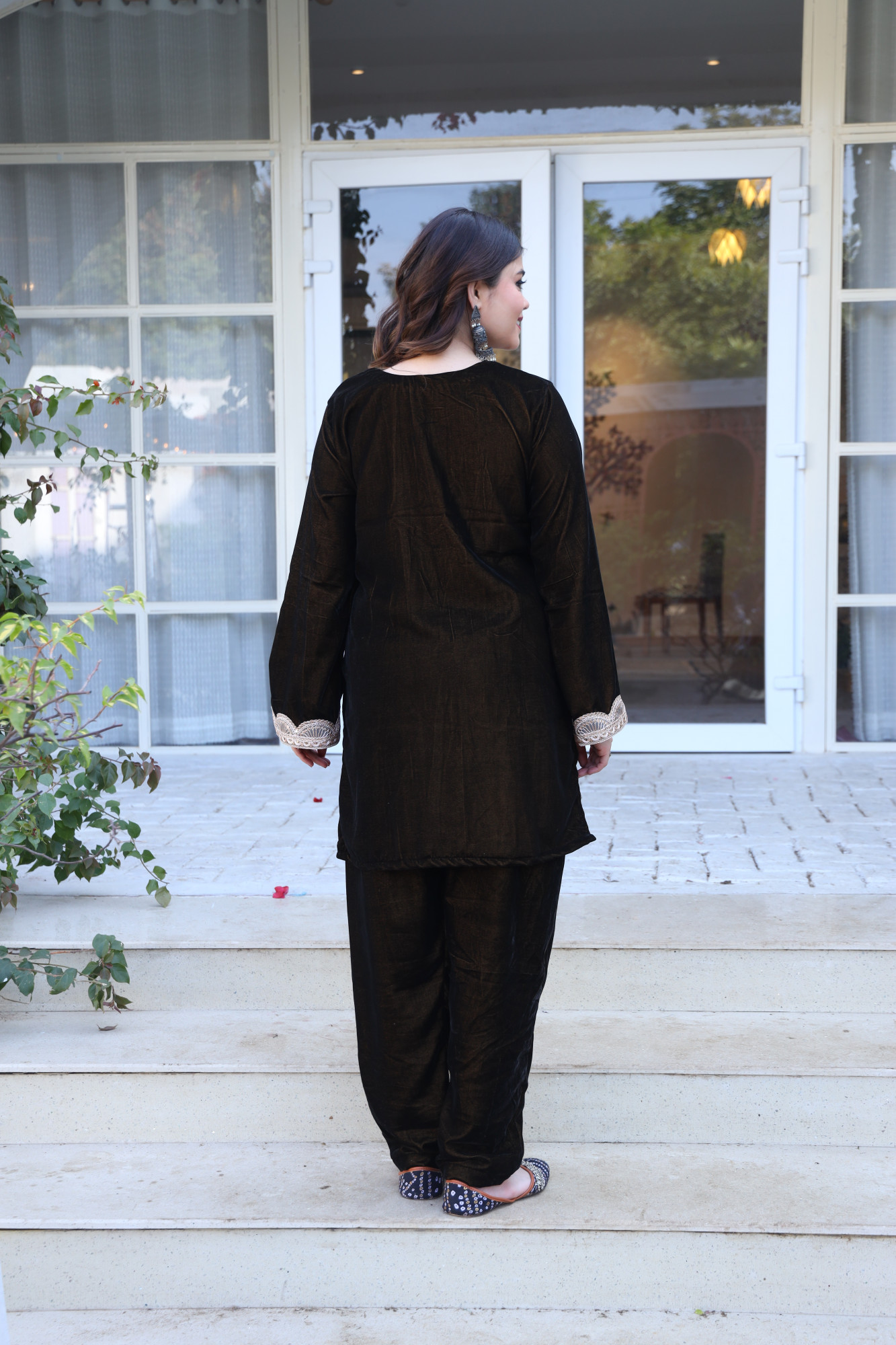 Brown Velvet Coord Set