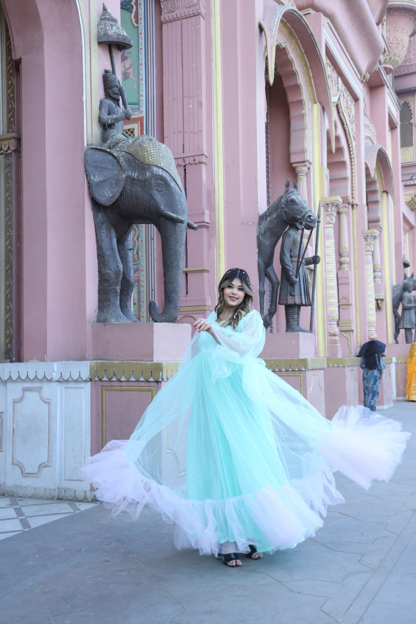 Mint and Pink gown