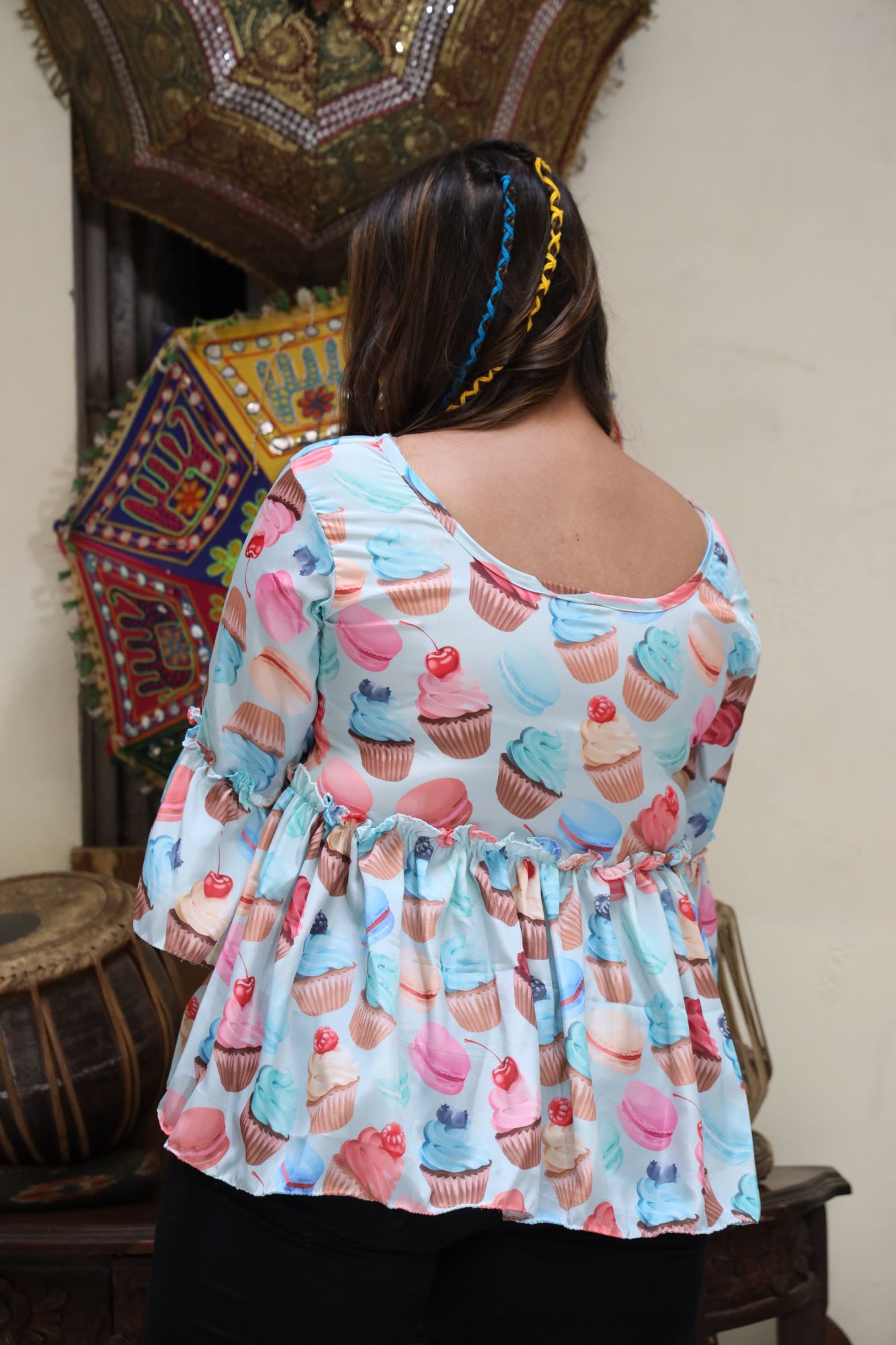 Blue cupcake top