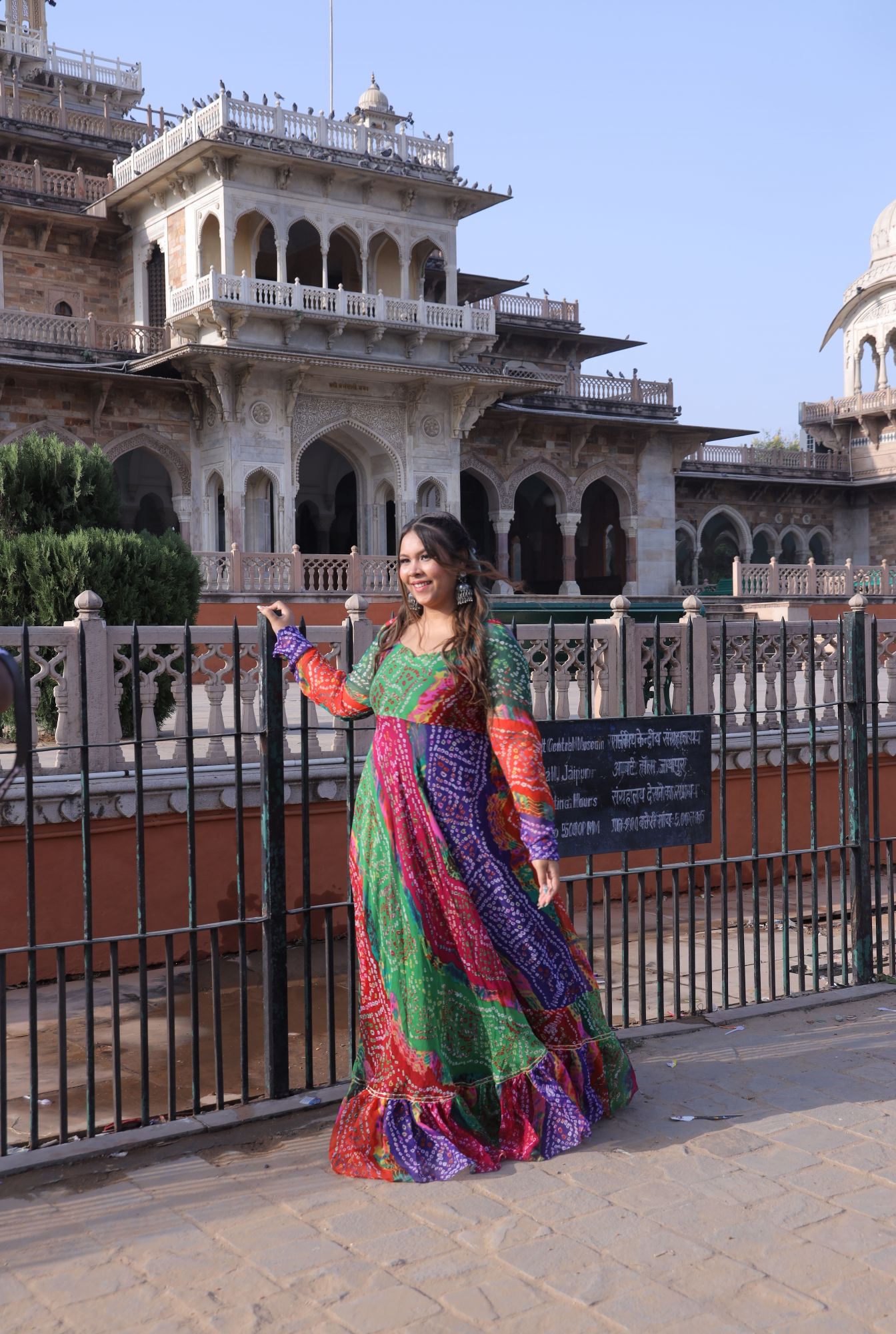 Colorful Bandhani Georgette Anarkali Suit Set