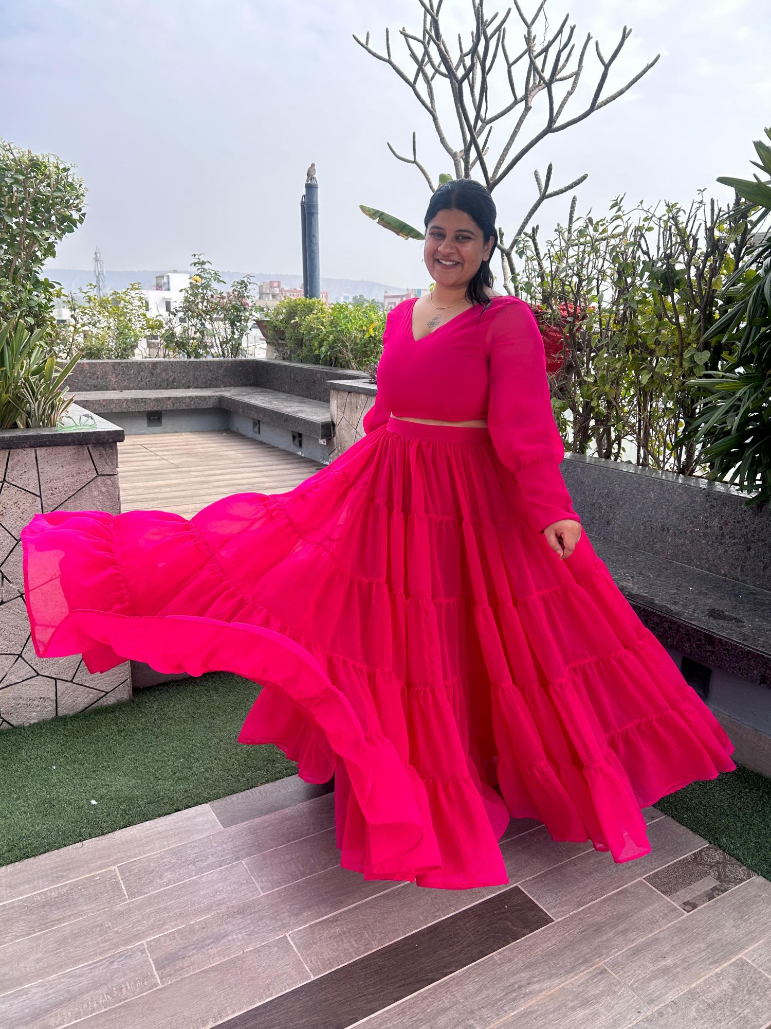 Zahra Rani Pink Lehenga Set