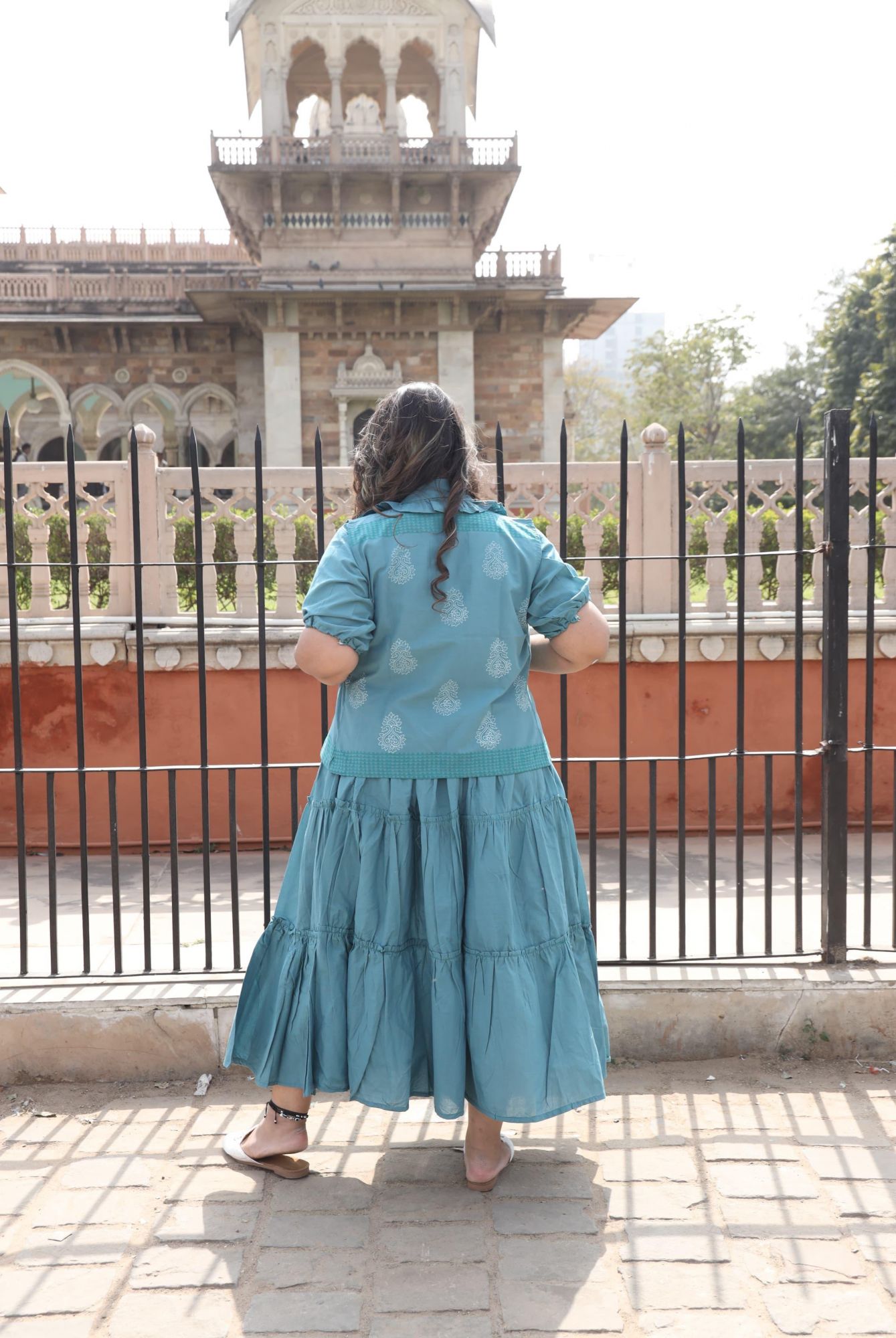 Teal Coord Set With Jacket