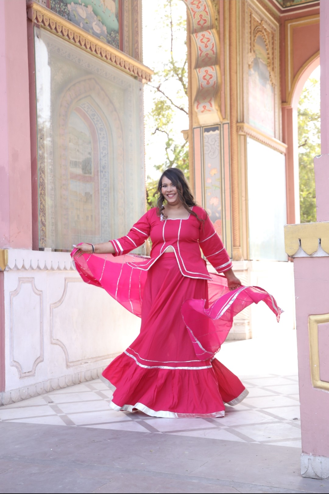 Zahra Rani Pink Lehenga Set