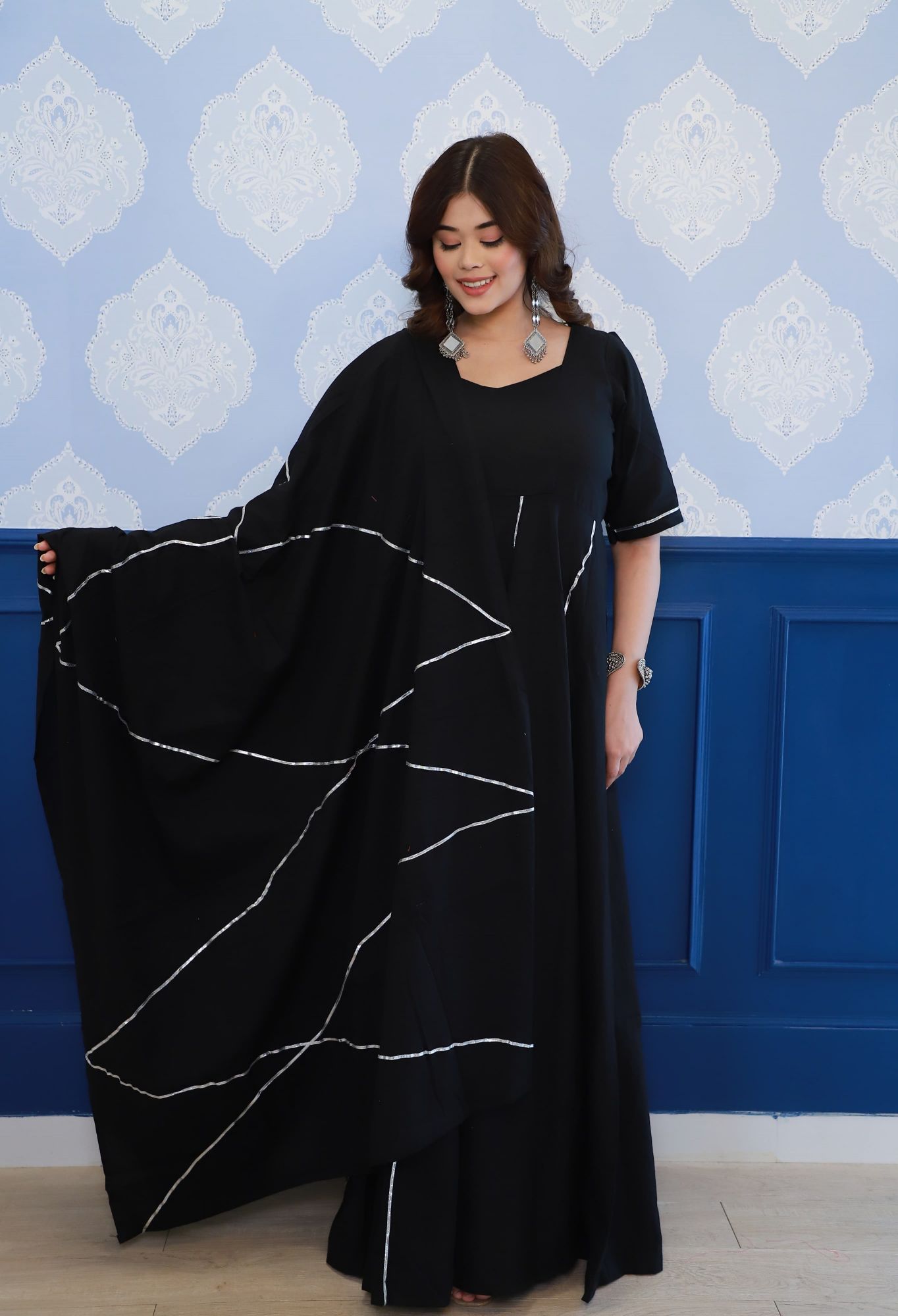 Black Anarkali With Duaptta