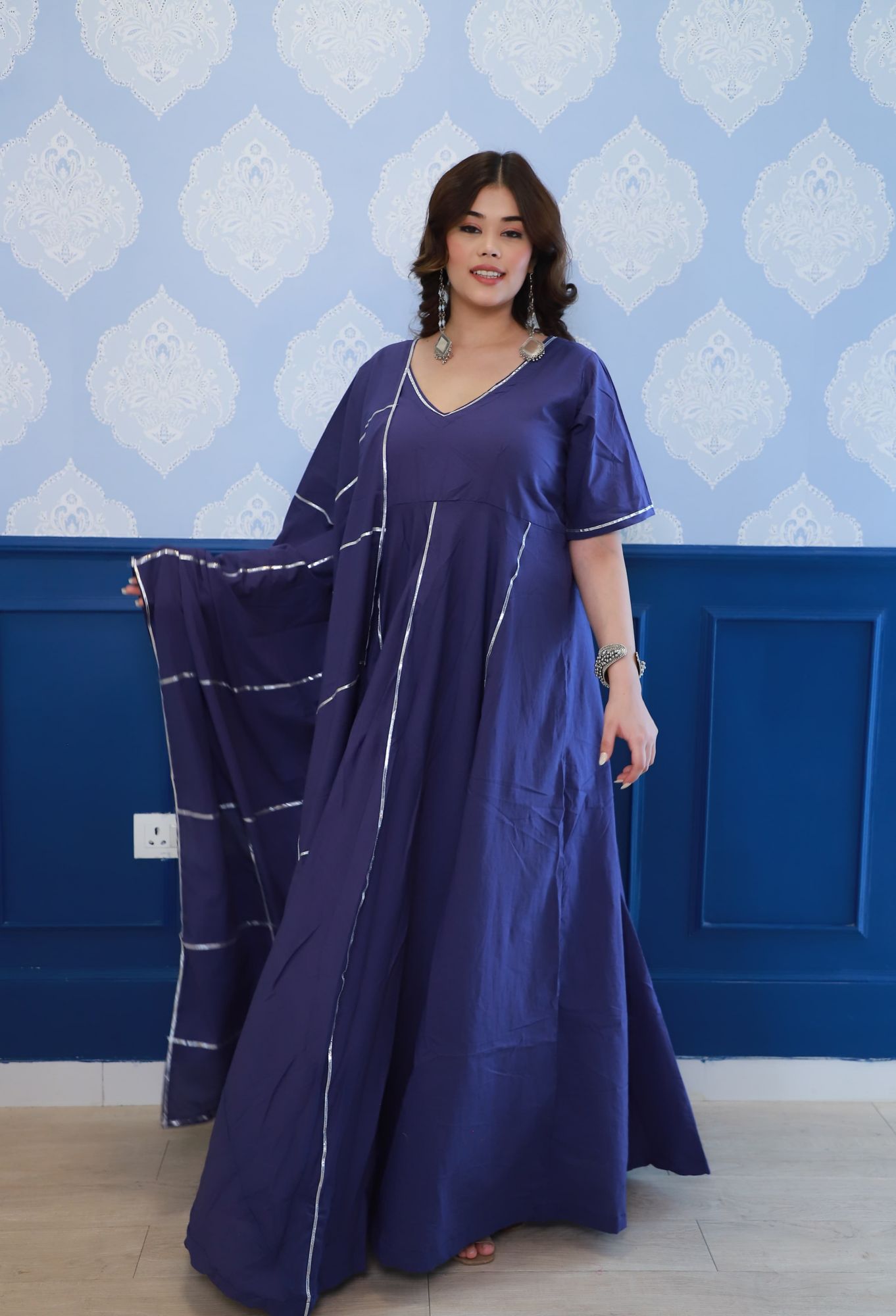 Purple Anarkali With Duaptta