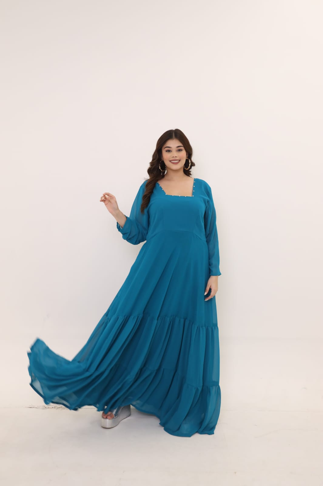 Blue Moon Tiered Georgette Dress