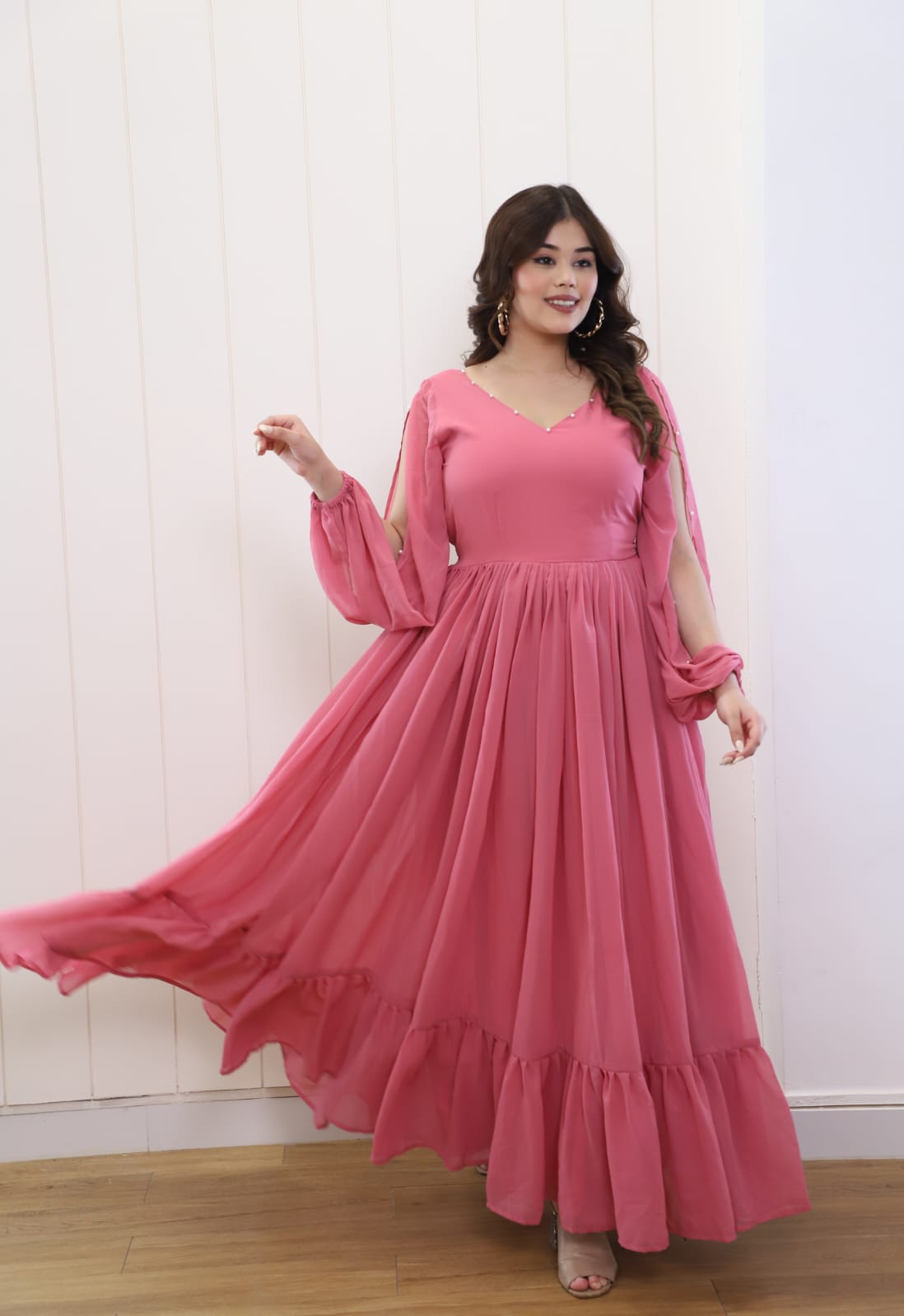 Bubbly Frill Georgette Dress