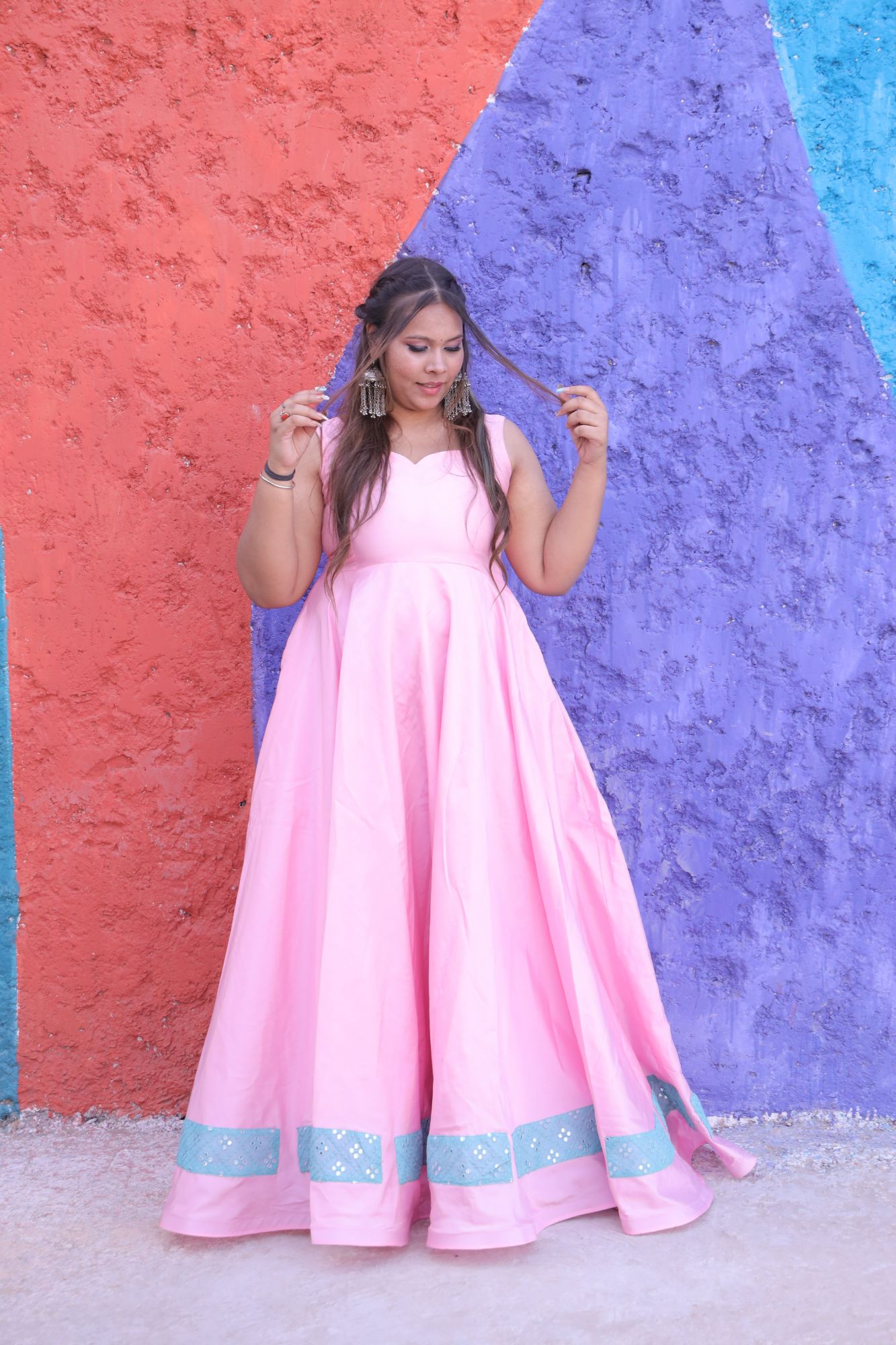Pretty Pink Silk Dress With Jacket