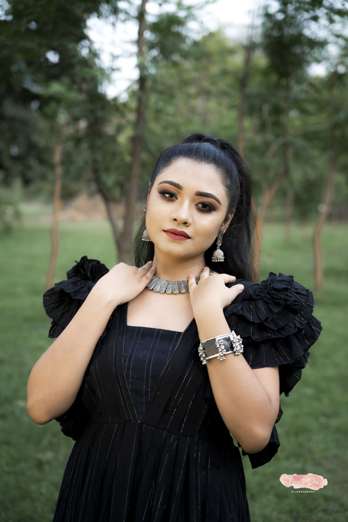 Silver charcoal dress