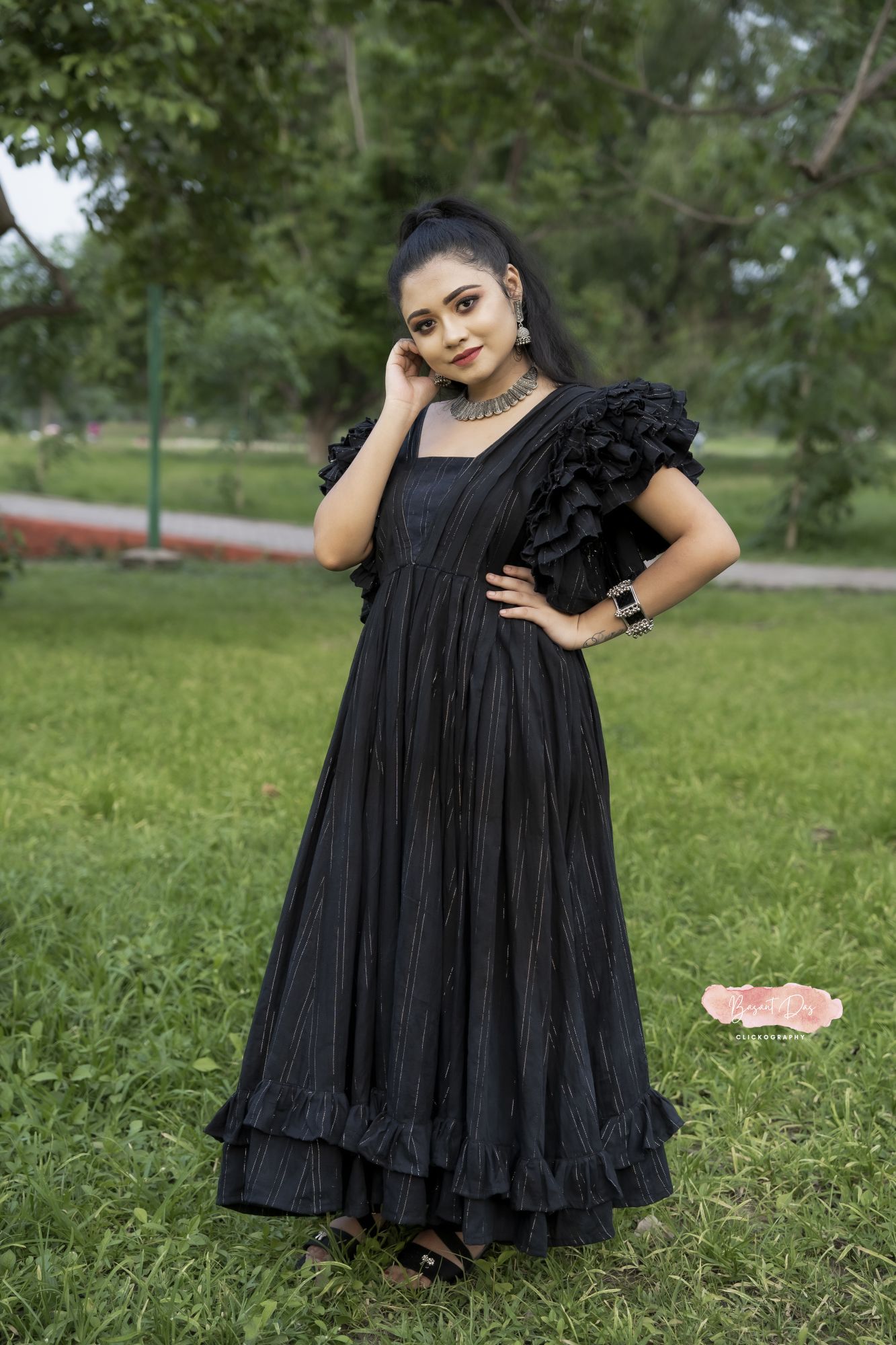 Silver charcoal dress