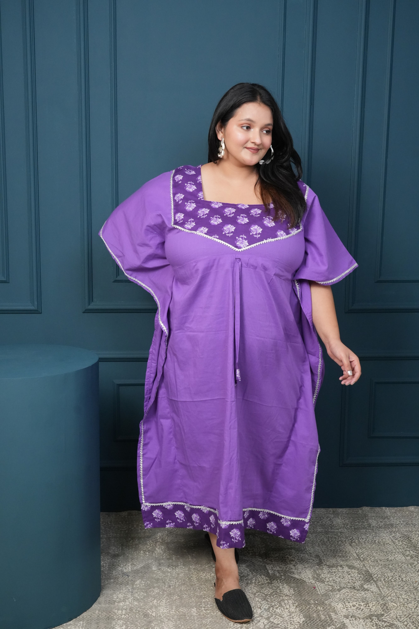 Purple Yoke Kaftan