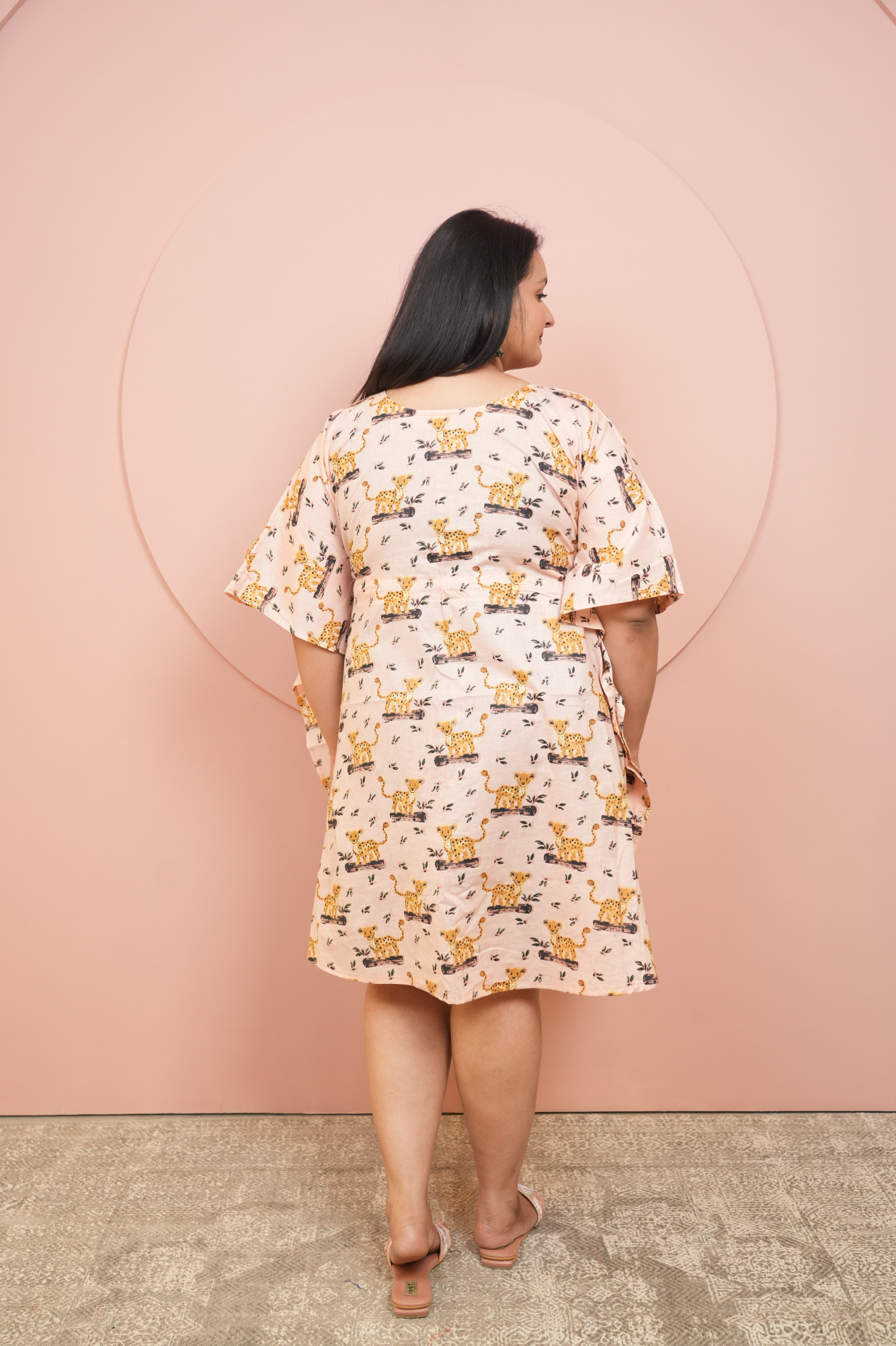 Pink Cute Tiger Kaftan