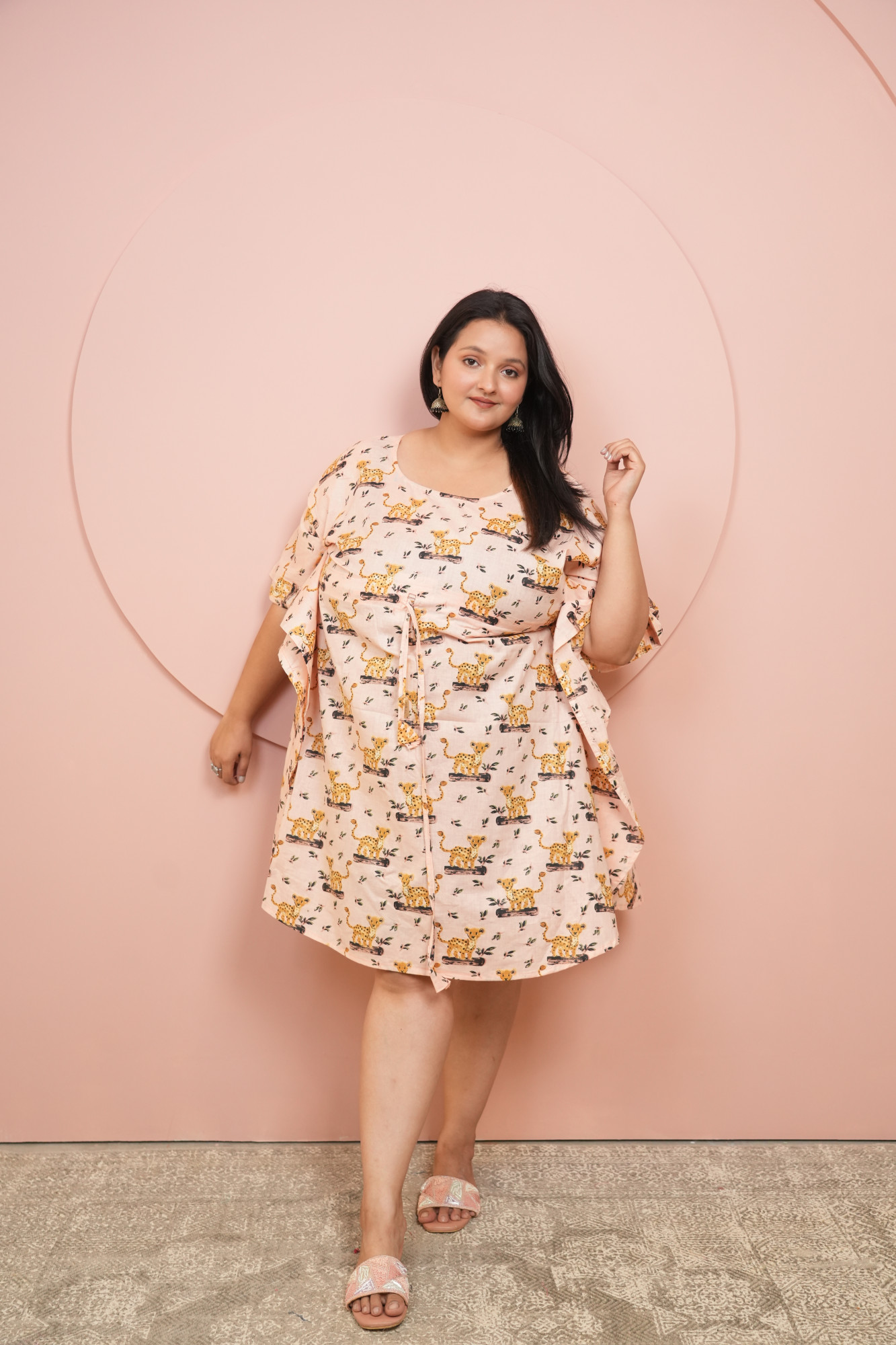 Pink Cute Tiger Kaftan