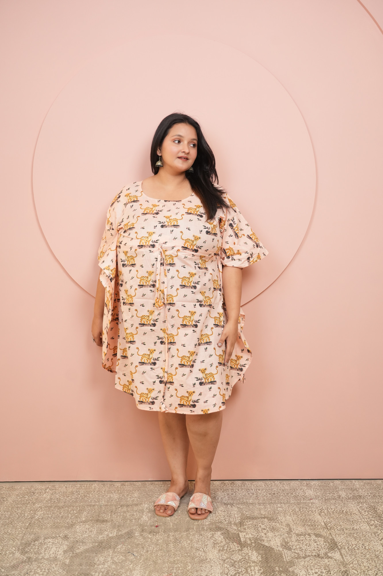Pink Cute Tiger Kaftan