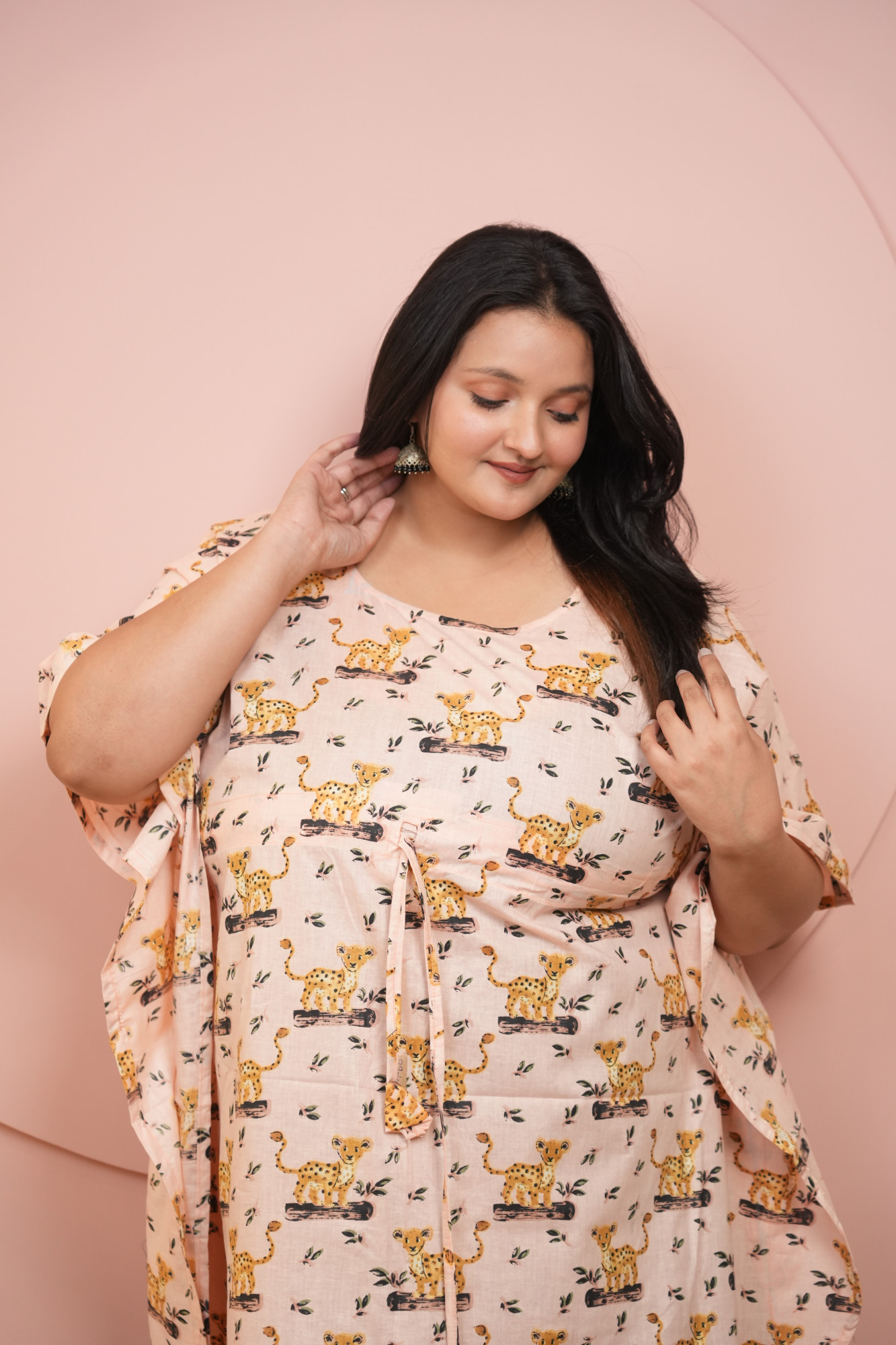 Pink Cute Tiger Kaftan