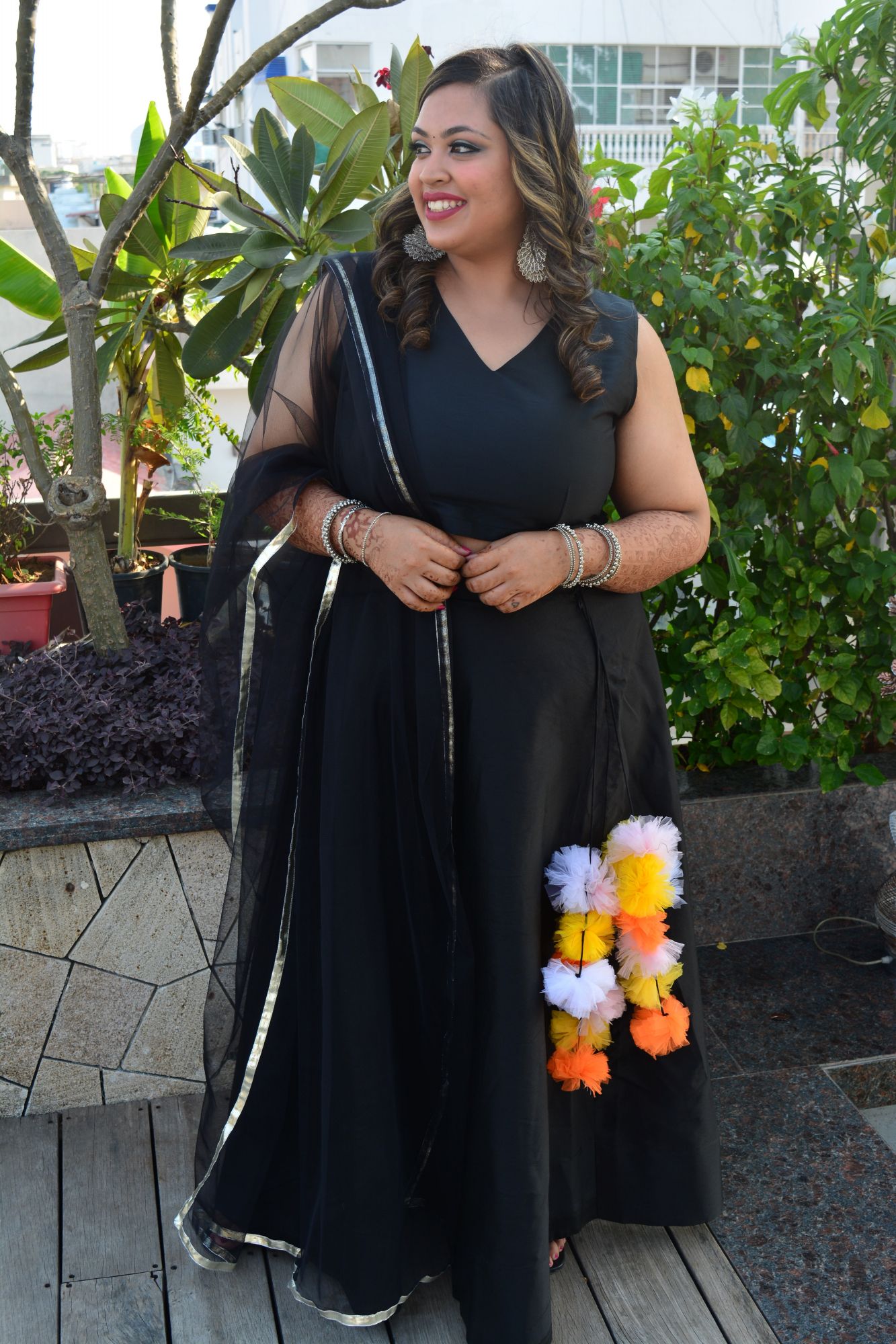 Dusky black lehenga set