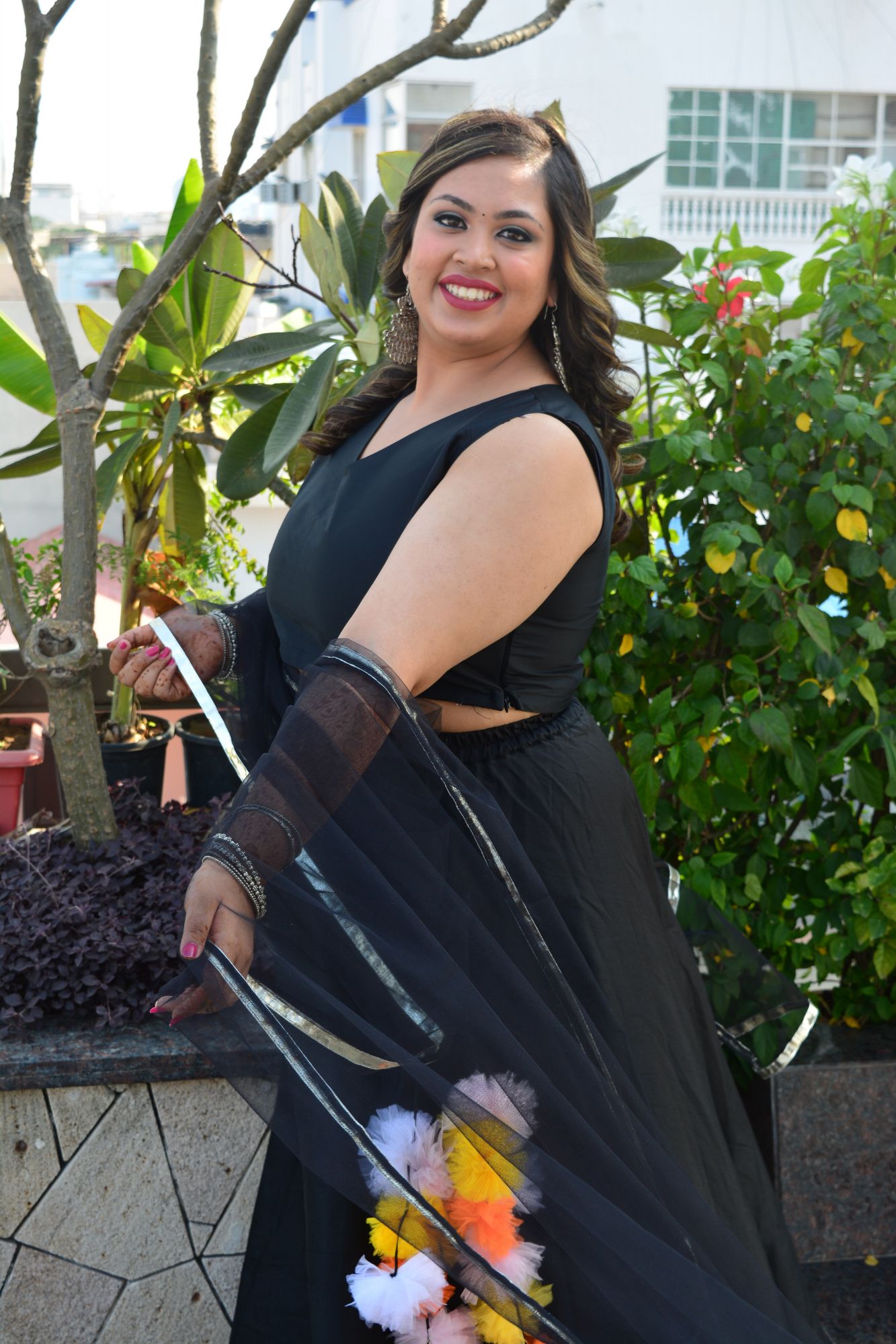 Dusky black lehenga set