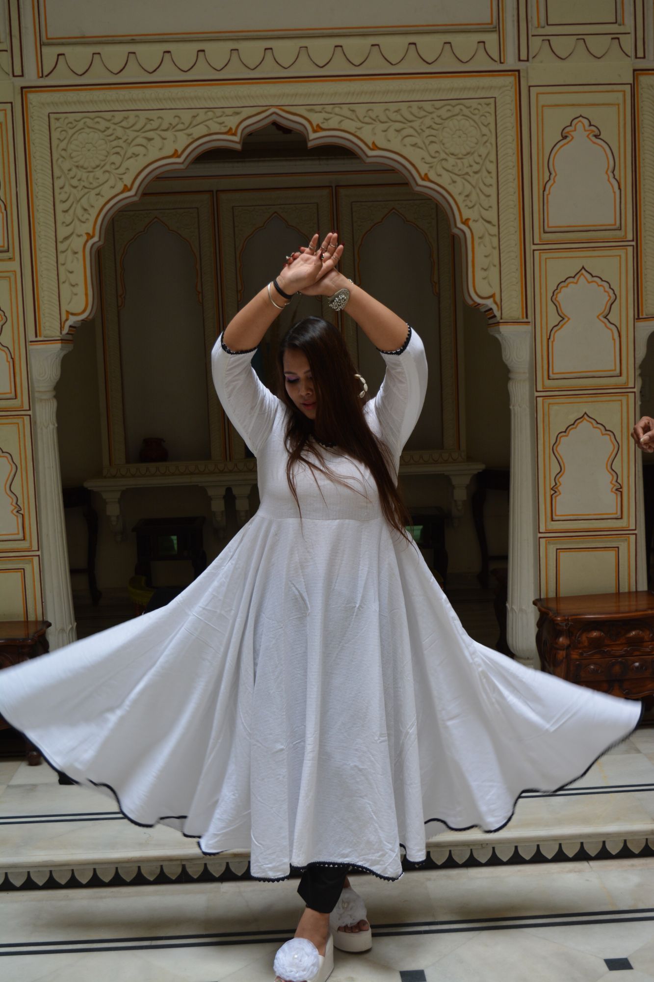 White Anarkali Suit Set