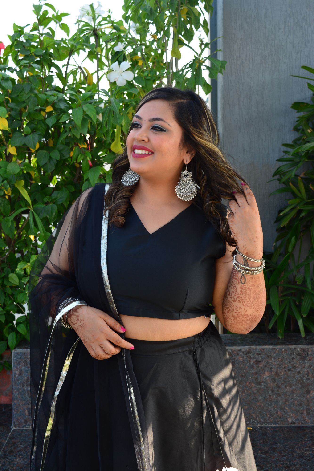 Dusky black lehenga set