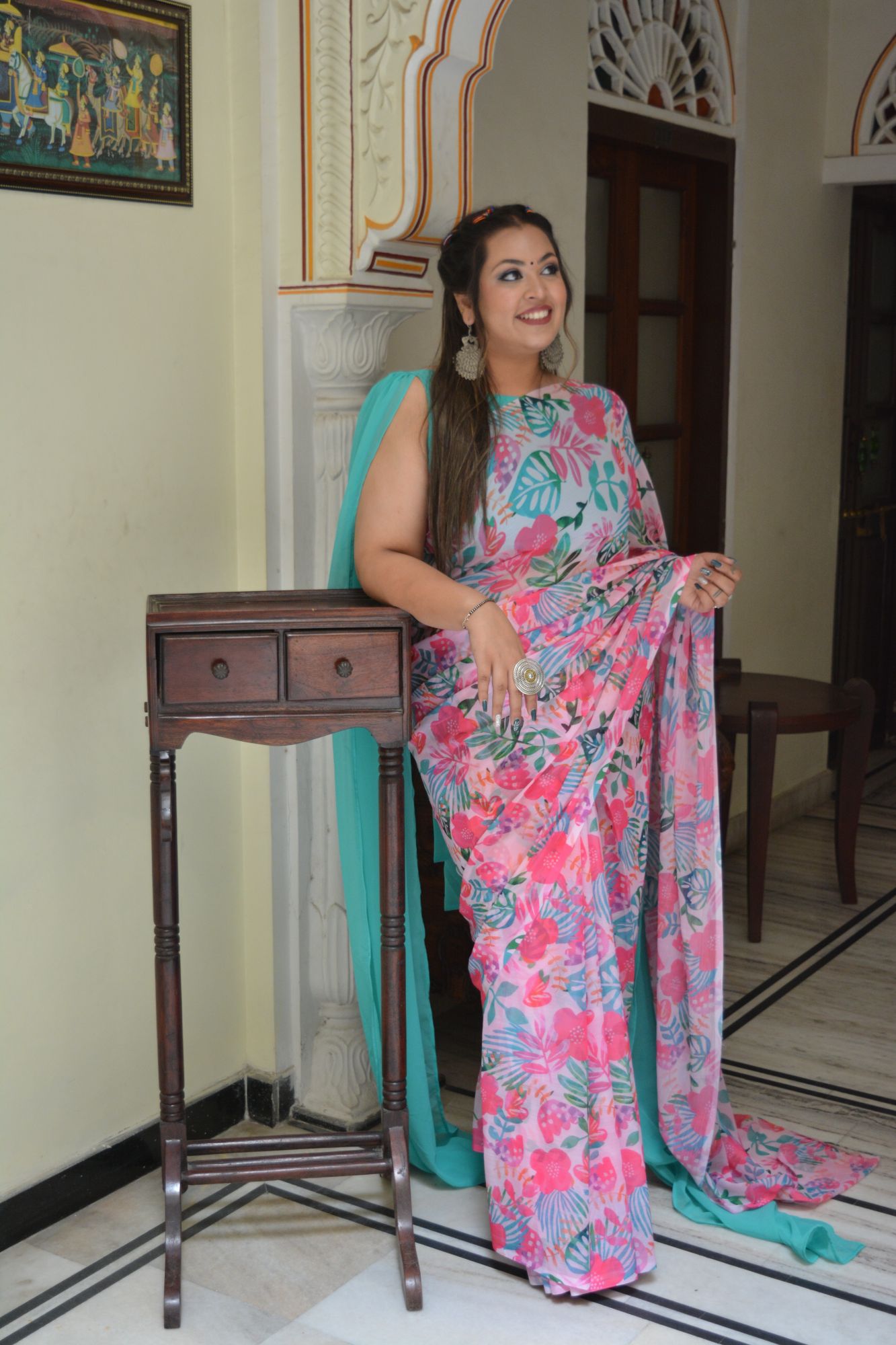 Garden Georgette Saree