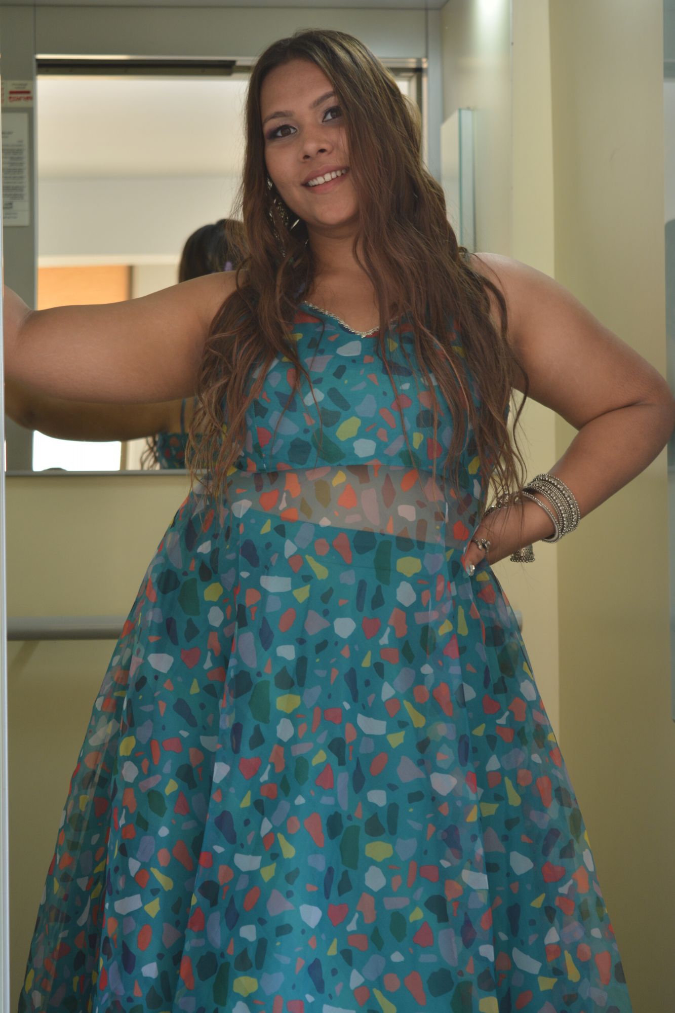 Rama Green Printed Skirt Set