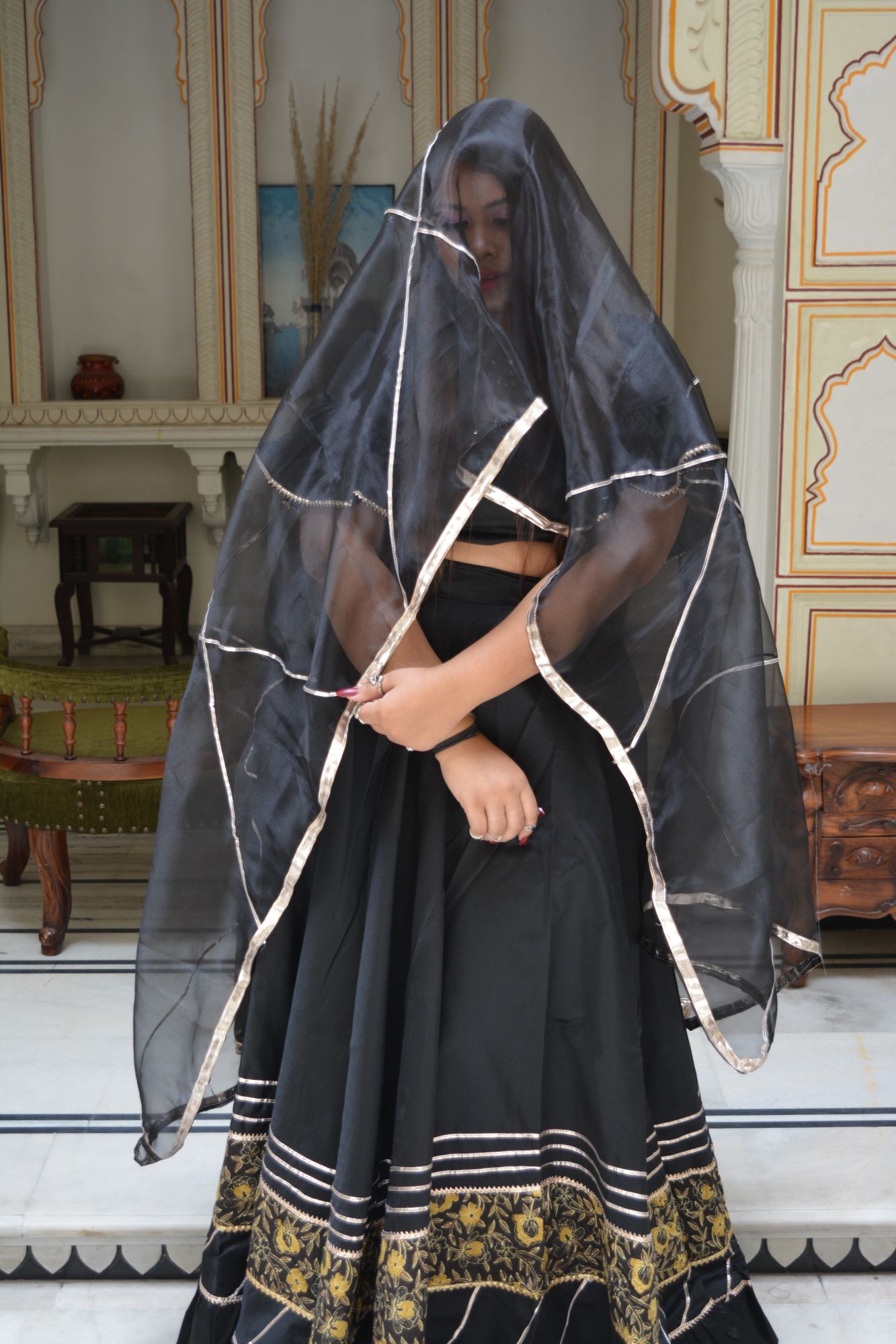 Black Lehenga Set