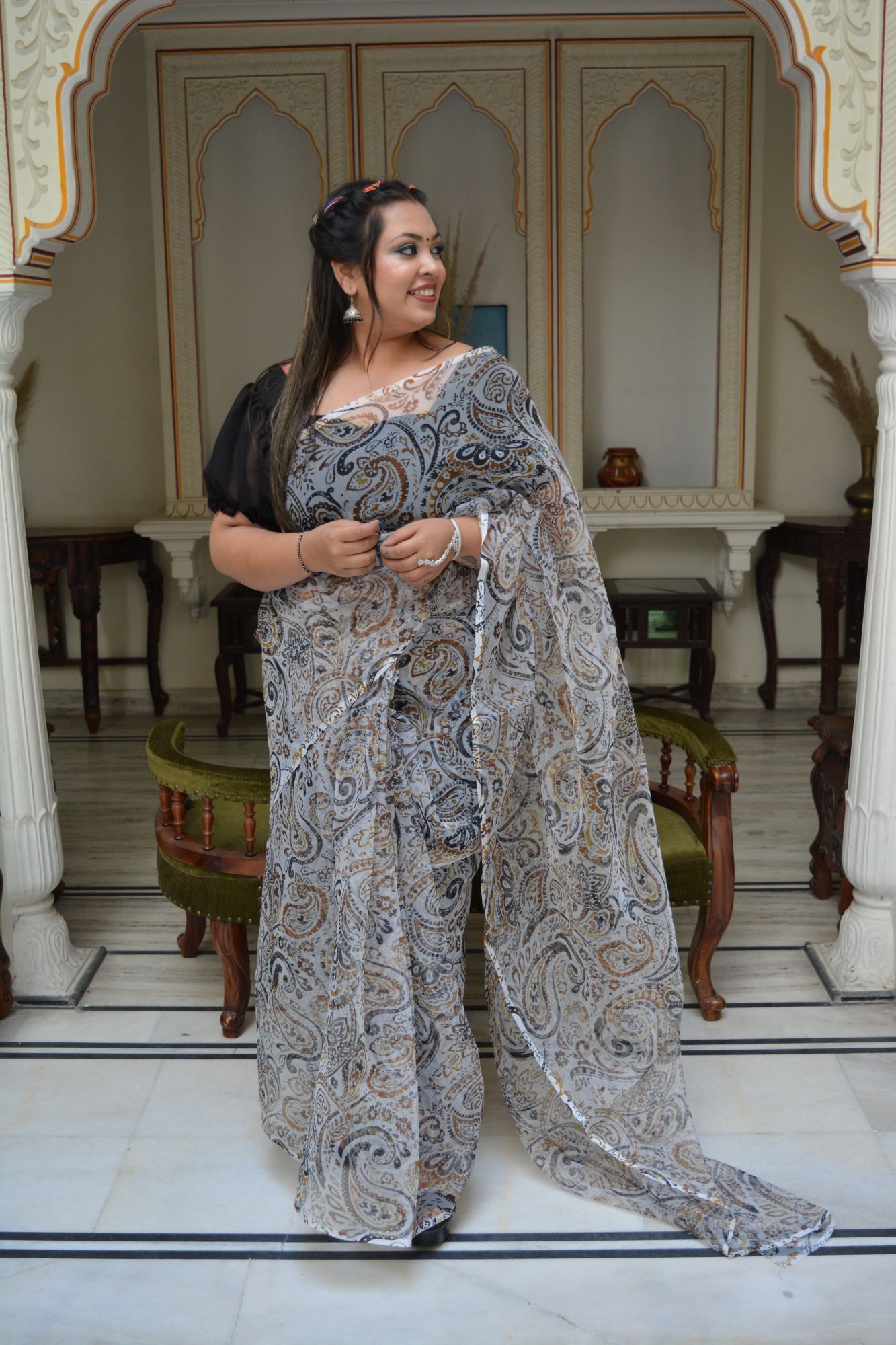 Paisley Orgenza Saree