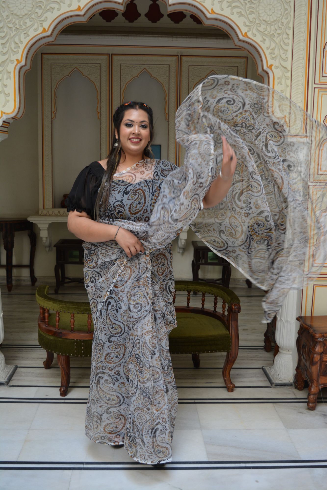 Paisley Orgenza Saree