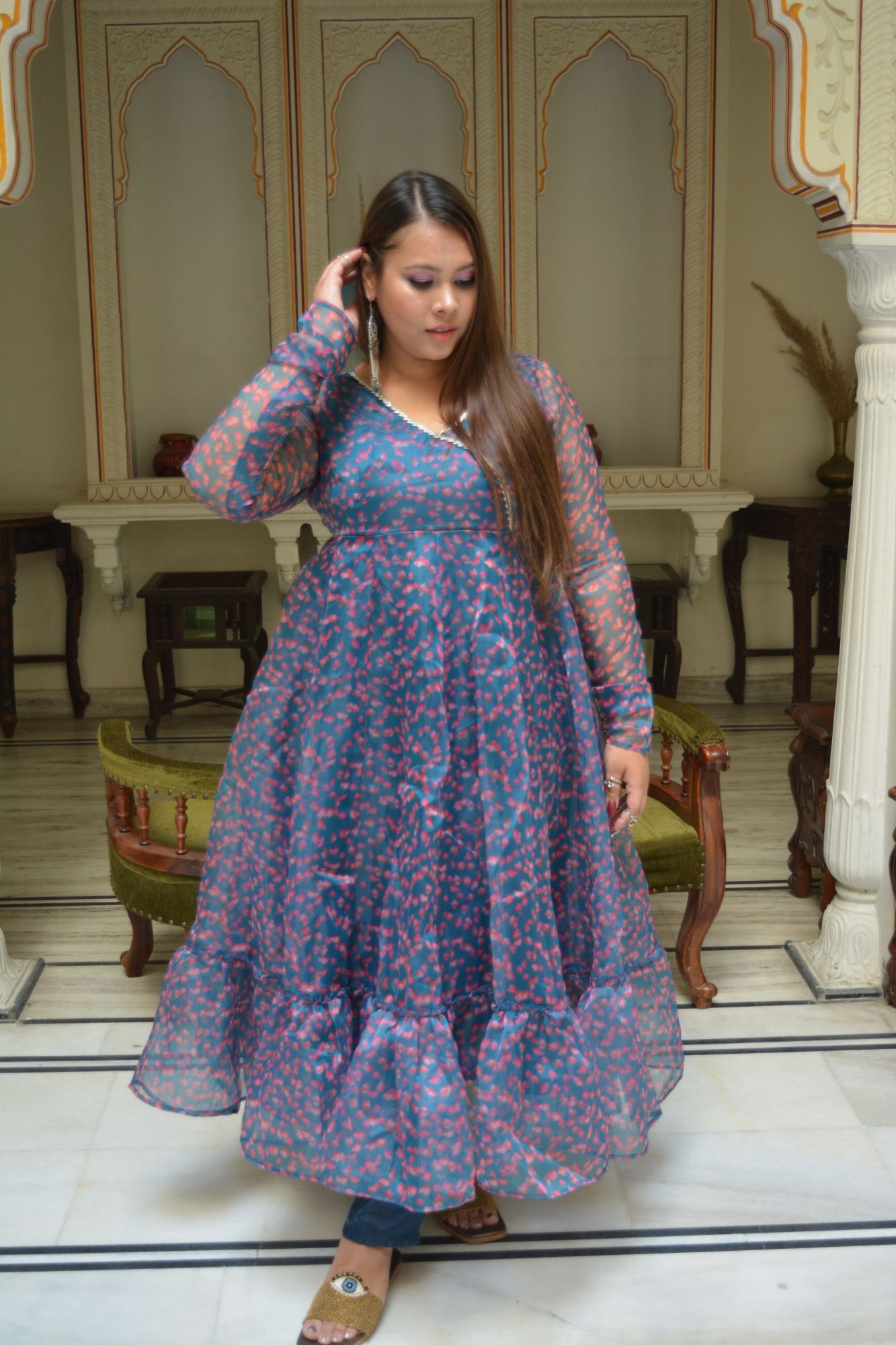 Custom Anarkali kurta set