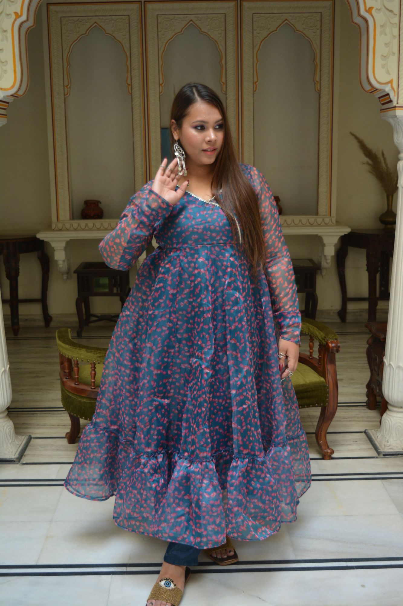Custom Anarkali kurta set