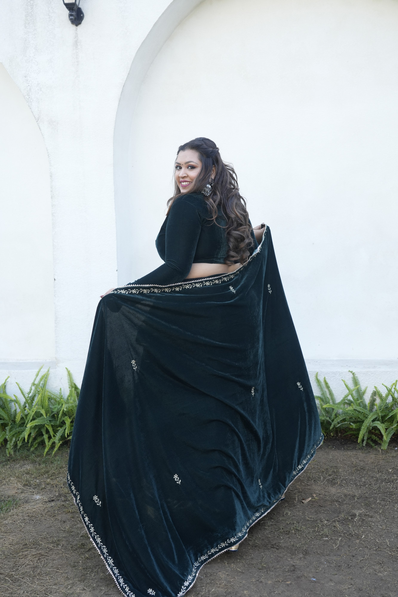 Green Lehenga With Embroidered Dupatta