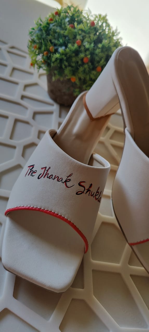 CUSTUM POTRAIT BLOCK HEELS JHANAK SHUKLA