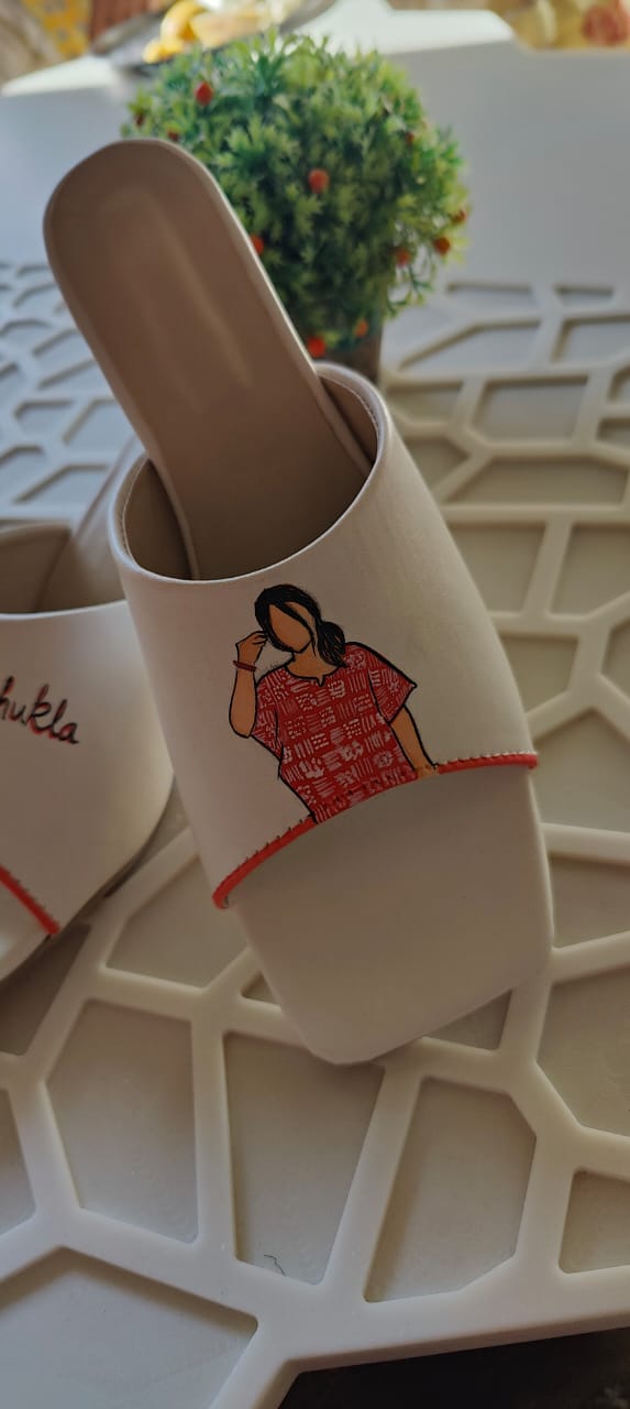 CUSTUM POTRAIT BLOCK HEELS JHANAK SHUKLA