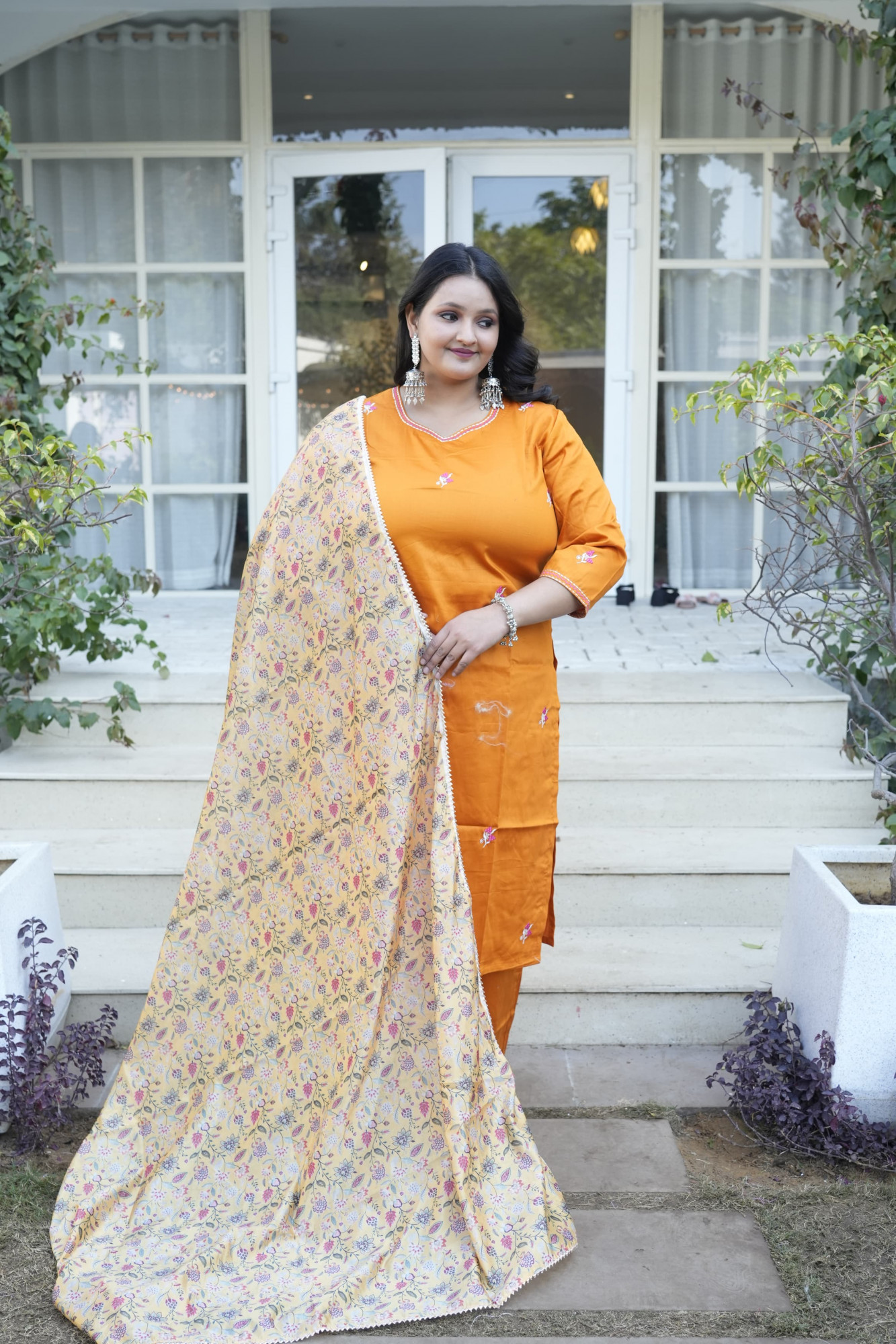 Sand Dune Embroidered Suit Set