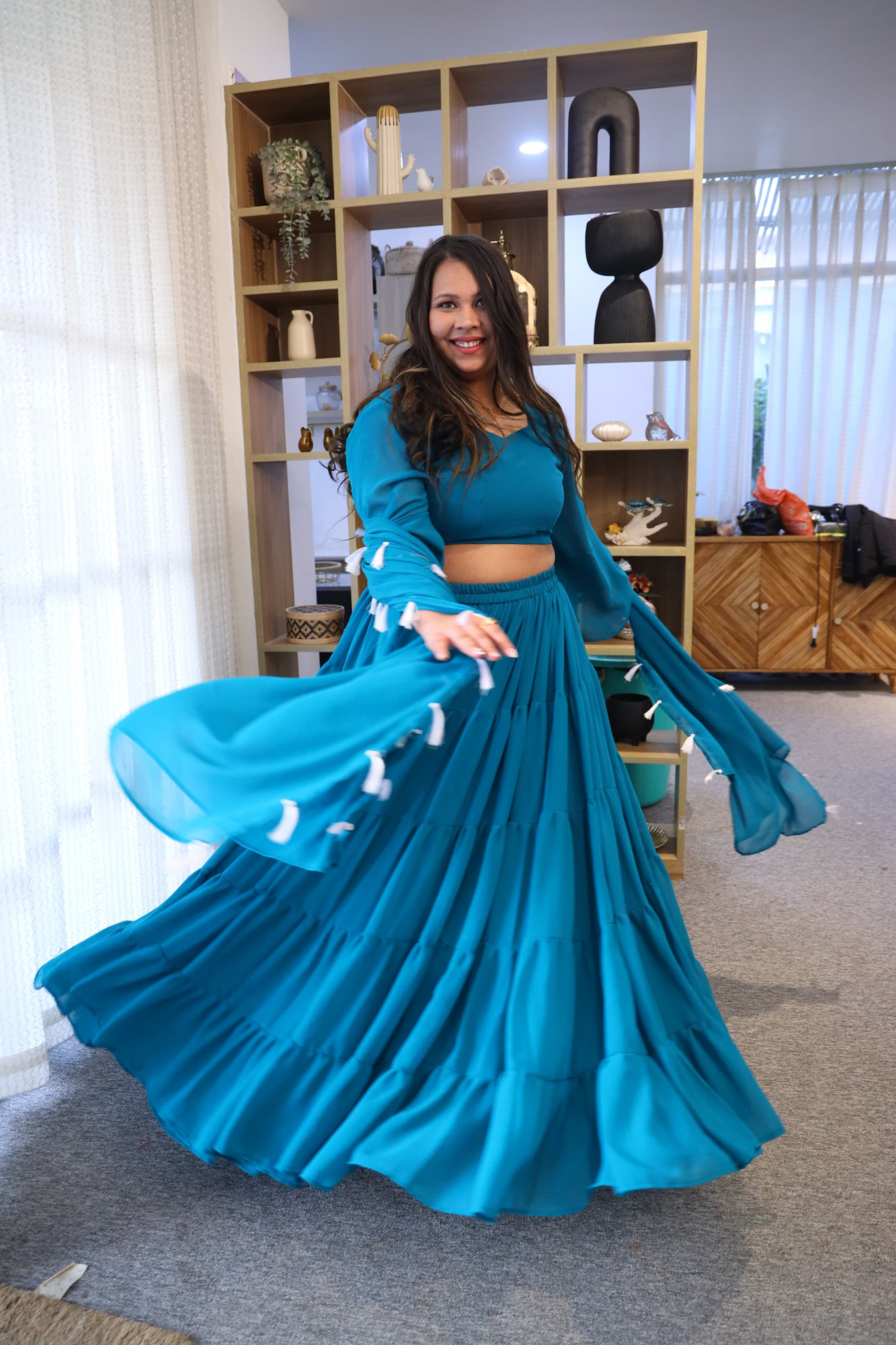 Blue Heaven Georgette Lehenga Set